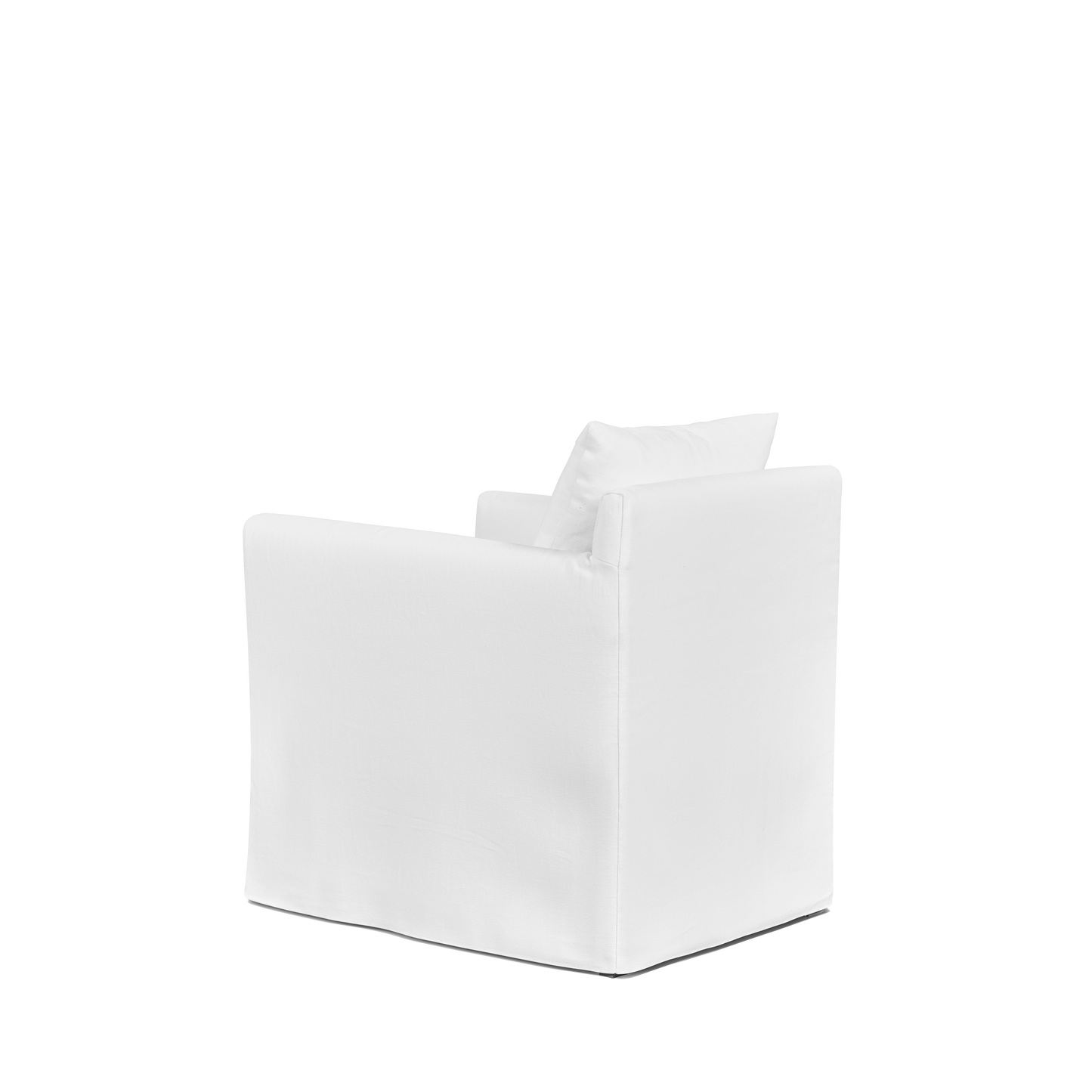 Back view of ALBA Dining Chair with white textile