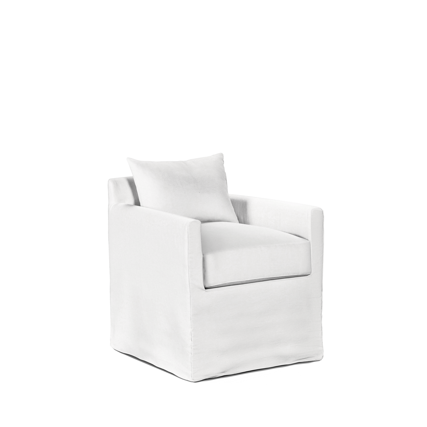 ALBA Dining Chair with linara white textile