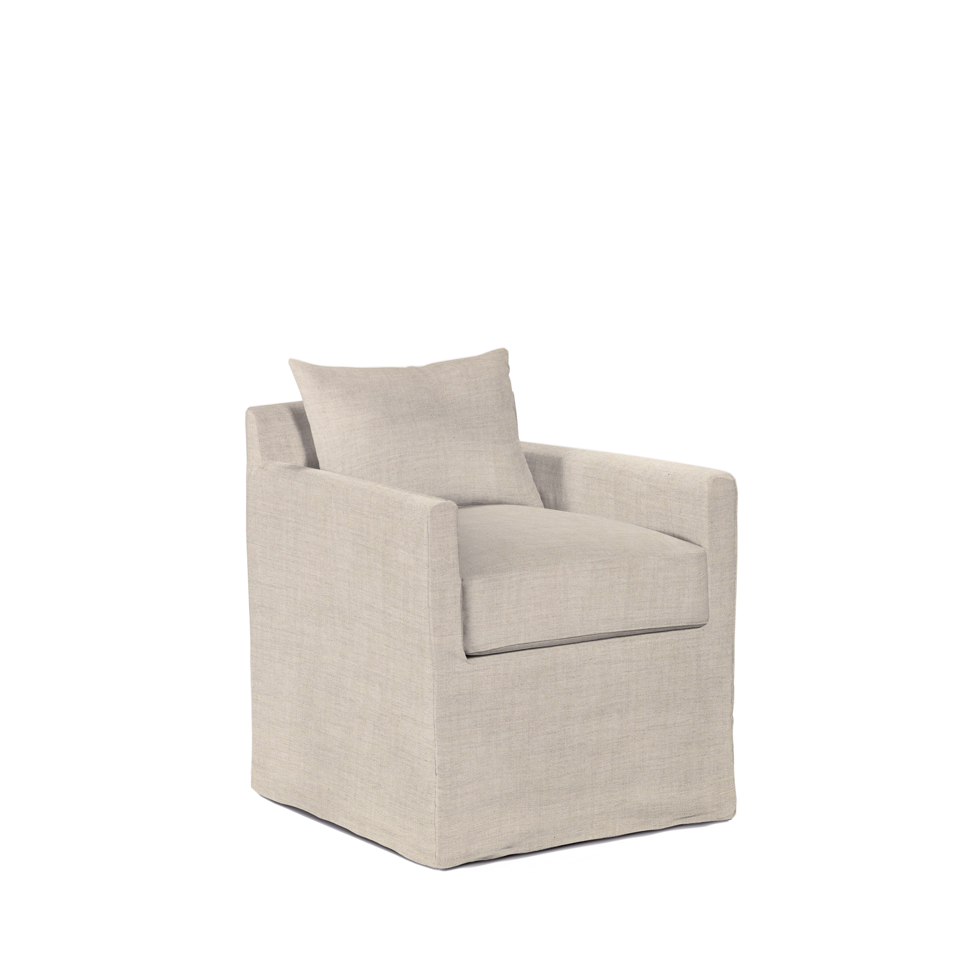 ALBA Dining Chair with taupe textile