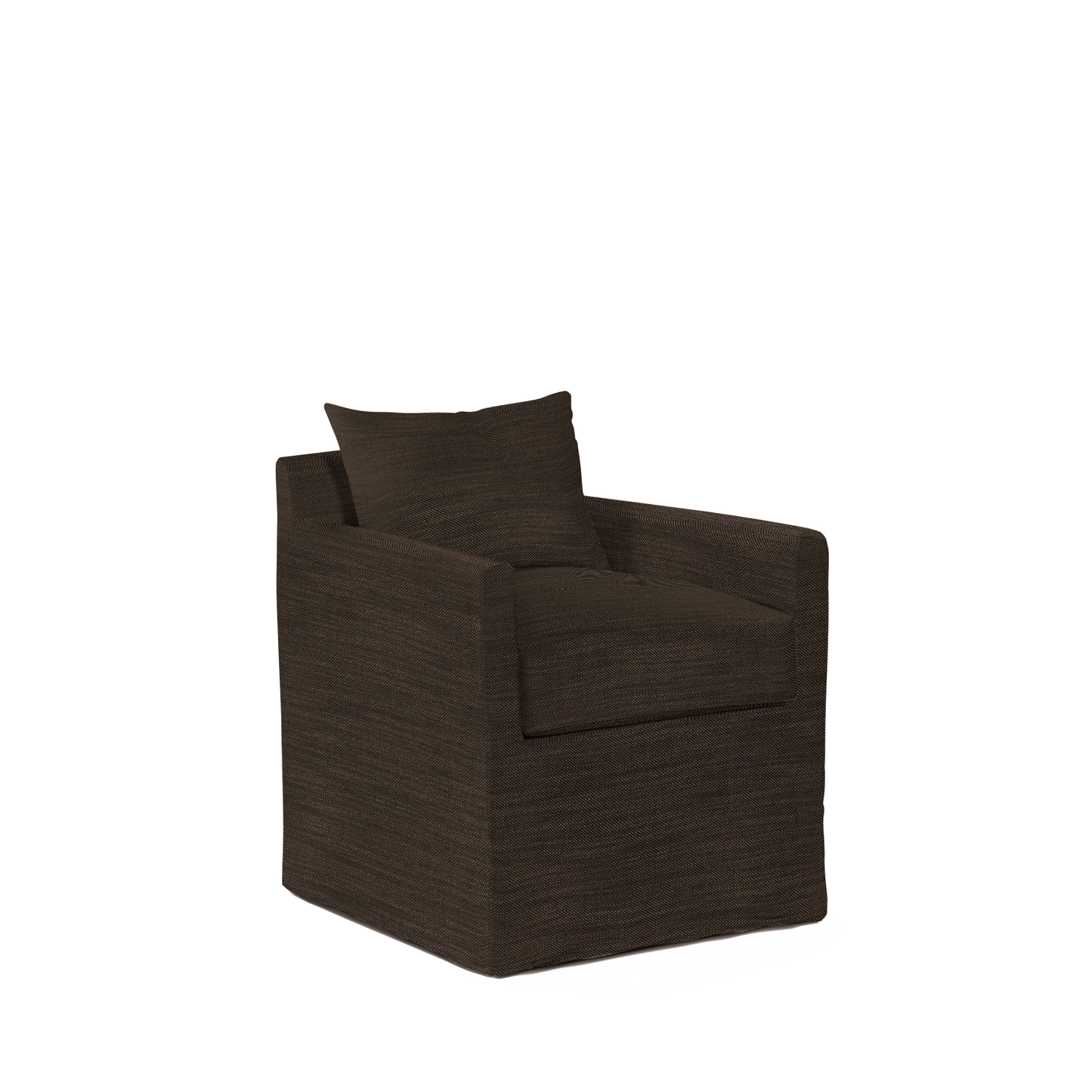 ALBA Dining Chair with rocco brown textile