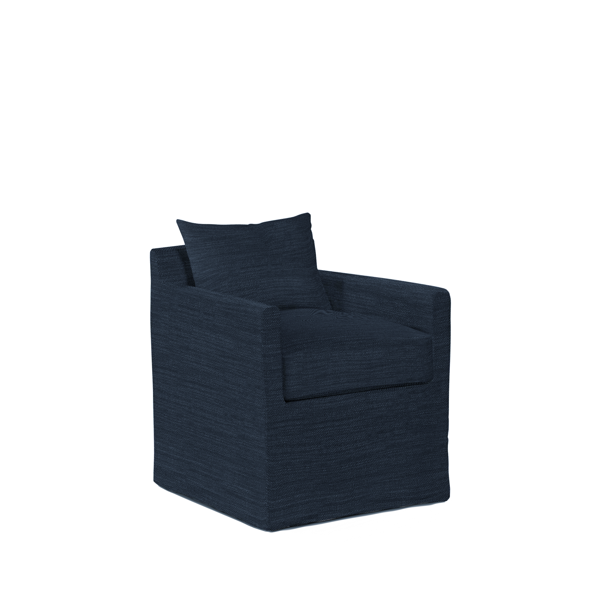 ALBA Dining Chair with rocco dark blue  textile