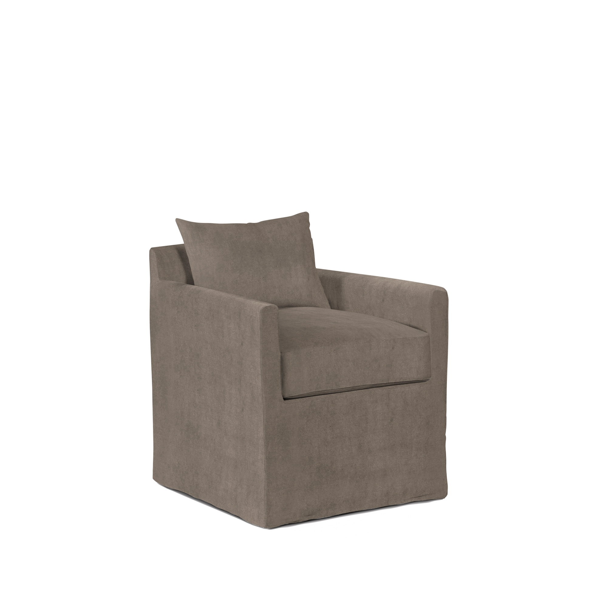 ALBA Dining Chair with suede grey textile