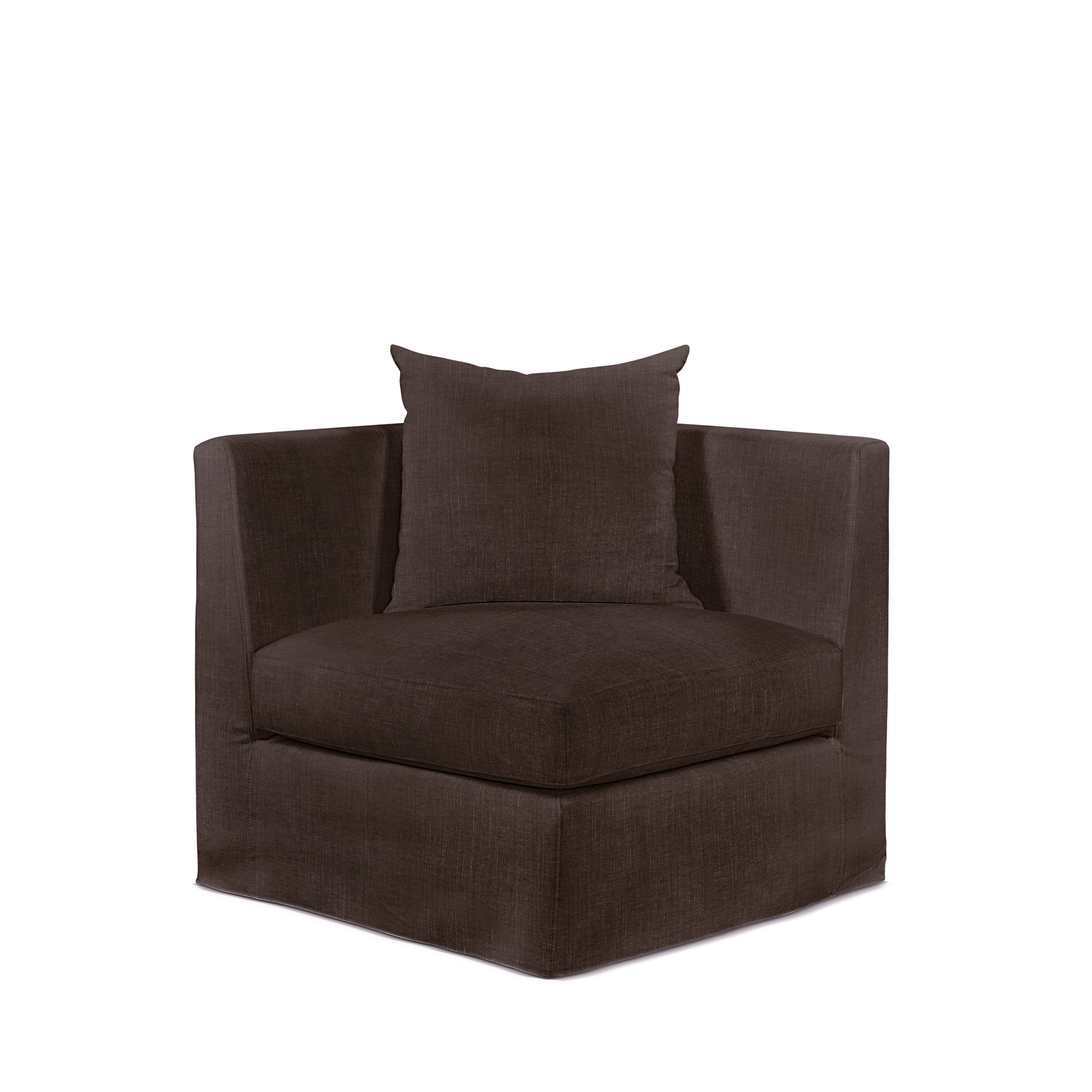 Breathe armchair with linara brown textile