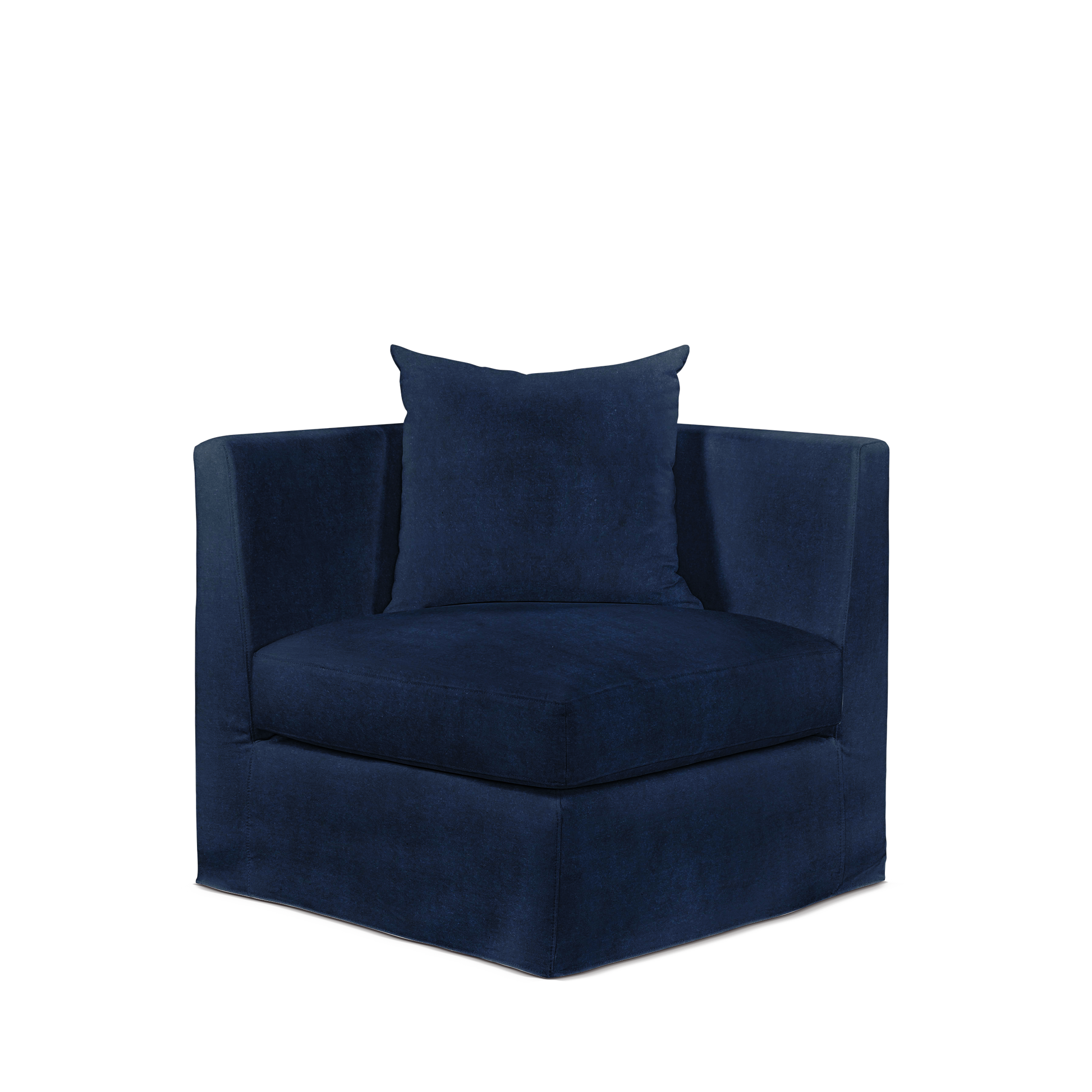 Breathe armchair with London dark blue textile