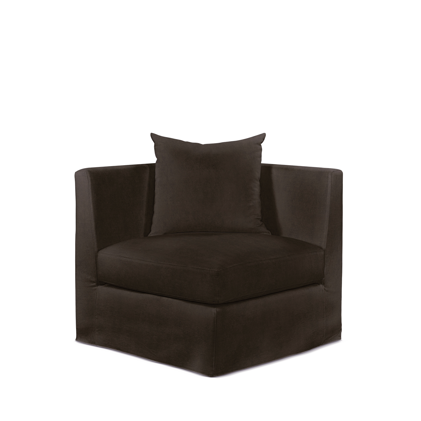 Breathe armchair with dark brown textile