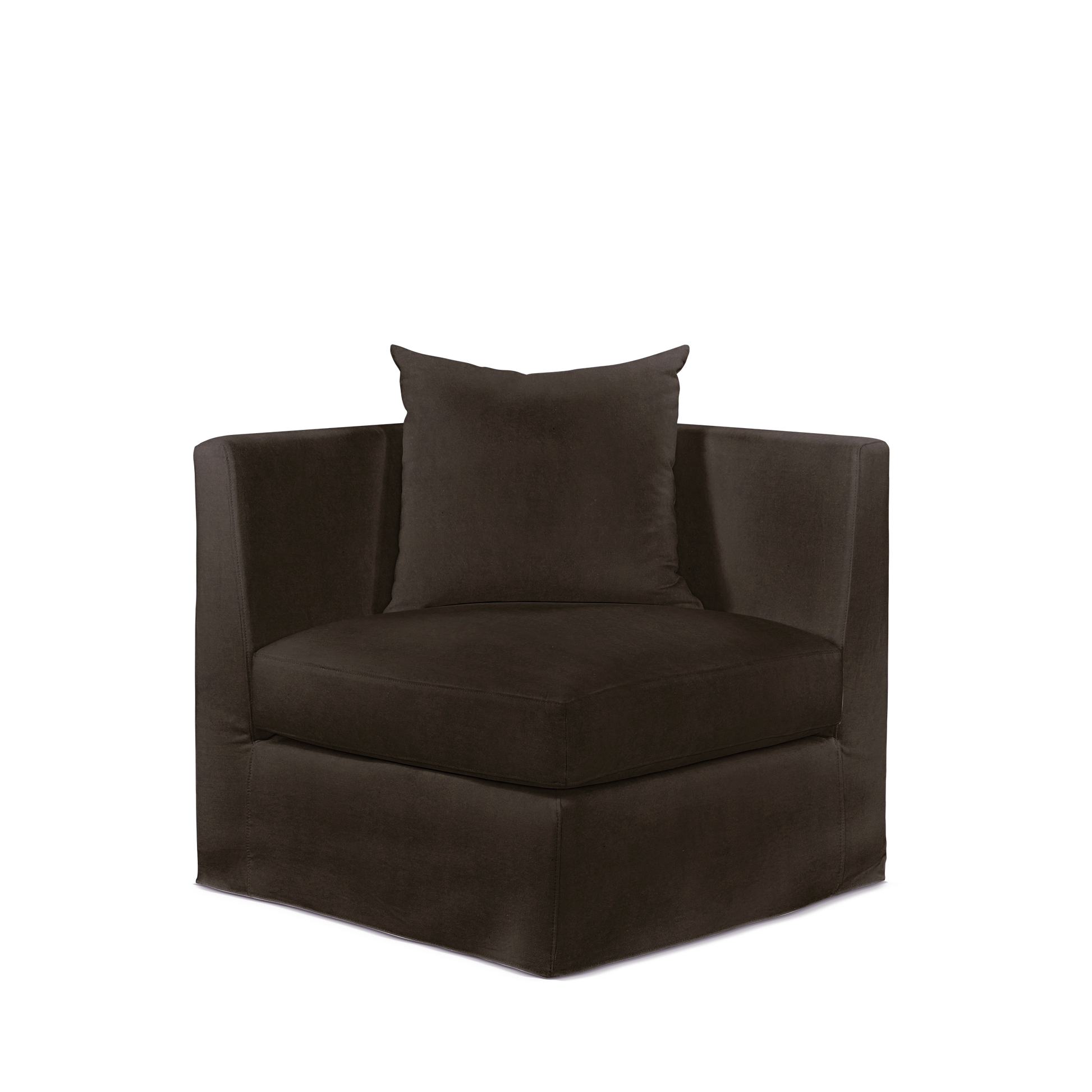 Breathe armchair with dark brown textile