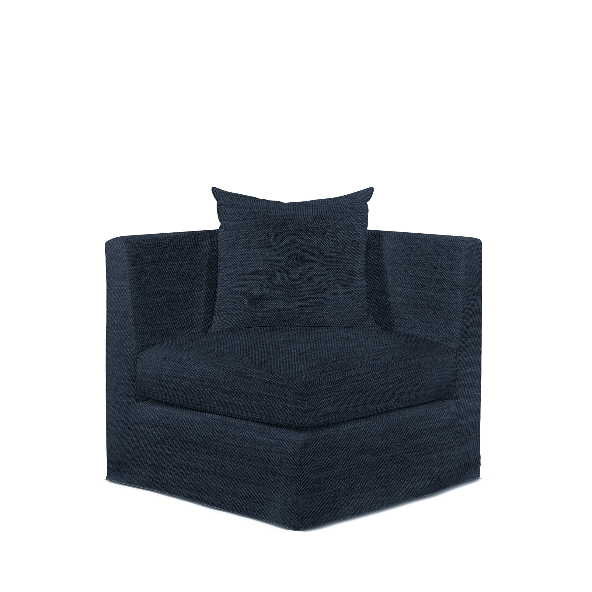 Breathe armchair with Rocco dark blue textile
