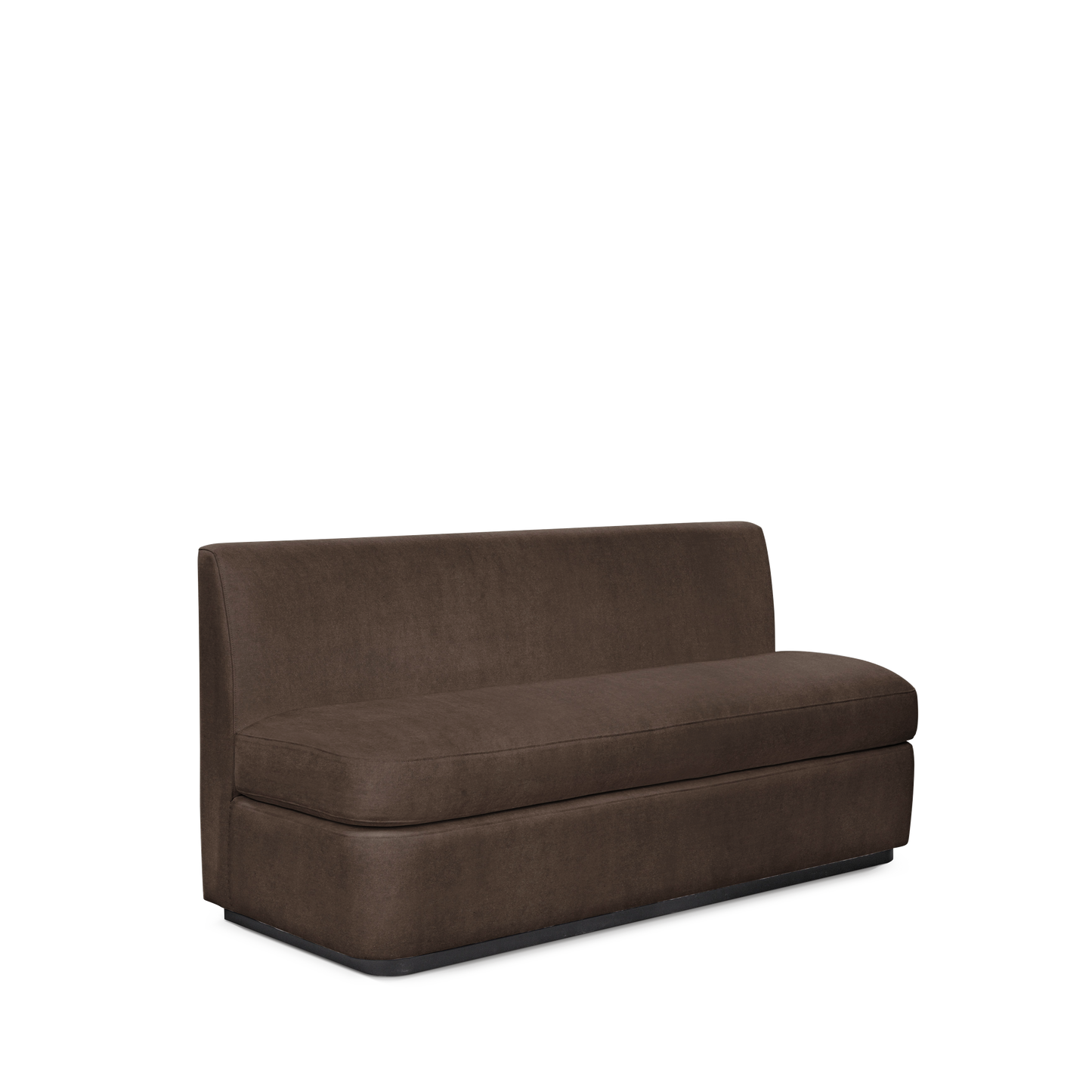 CALMA KITCHEN 3-seater sofa with suede brown textile