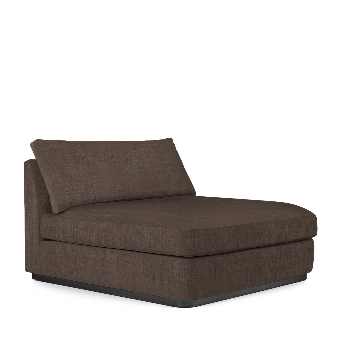 CALMA Lounge Bed with warm grey textile