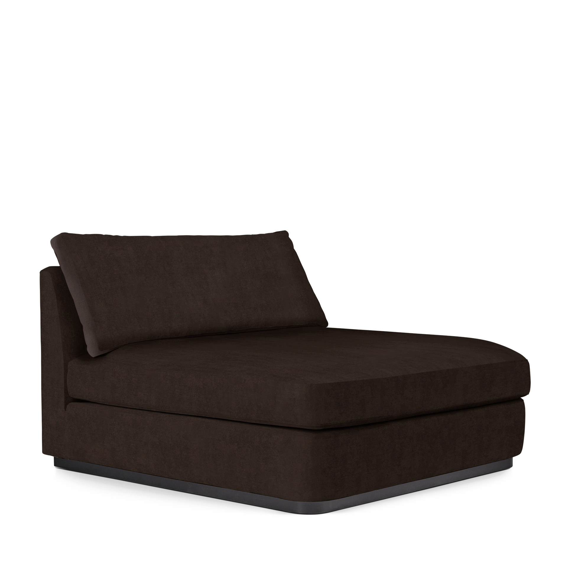 CALMA Lounge Bed with London dark brown textile