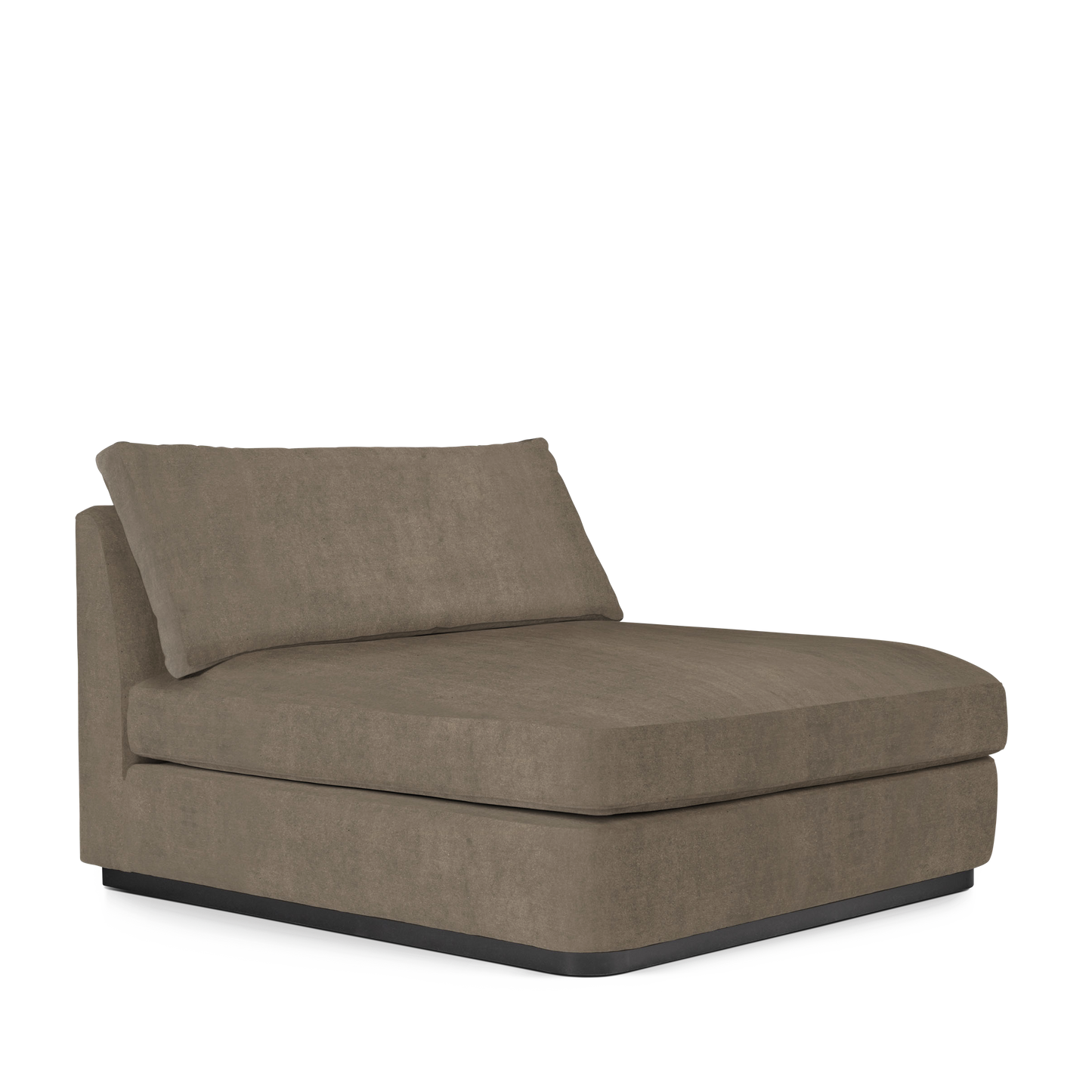 CALMA Lounge Bed with suede grey textile