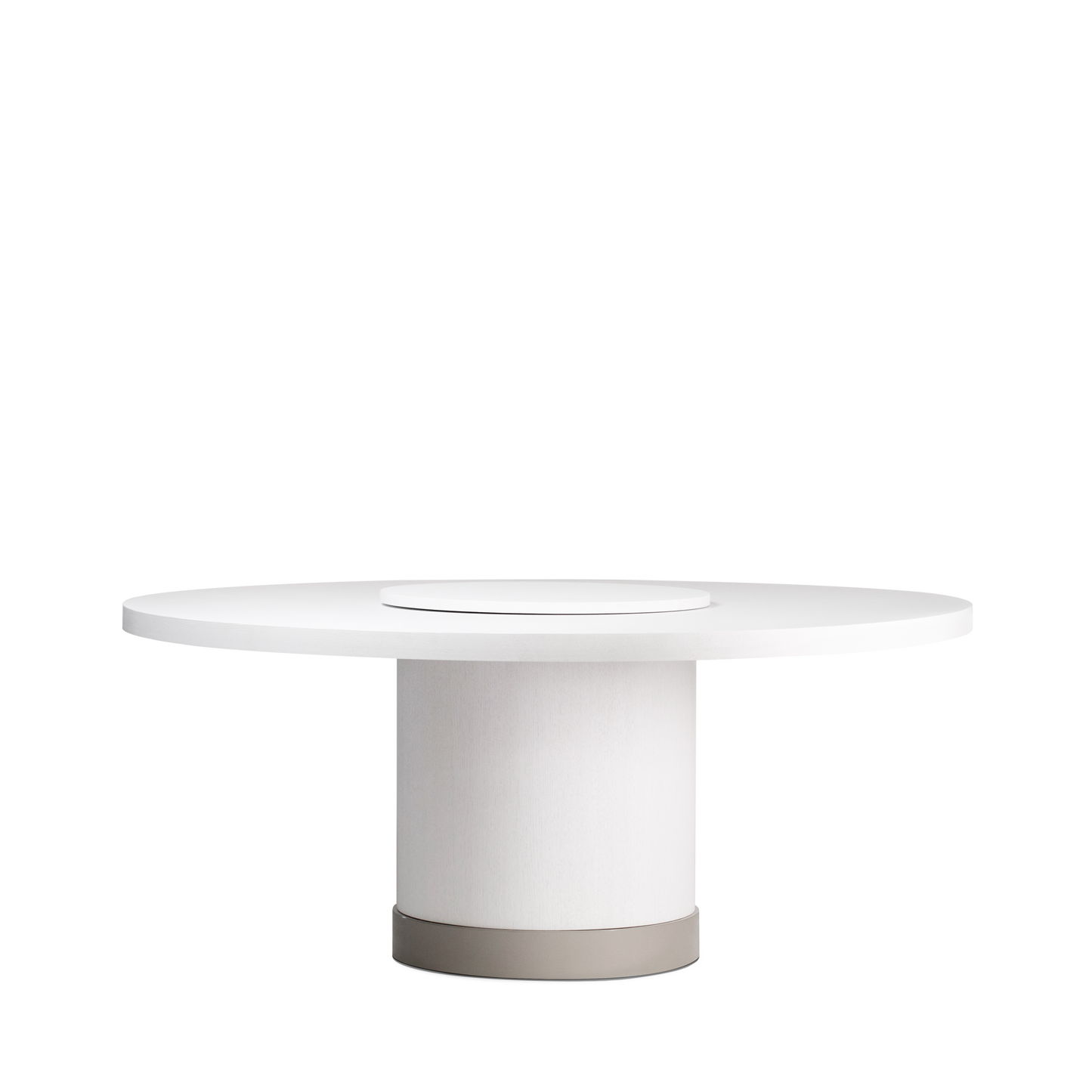 Sandon round white table