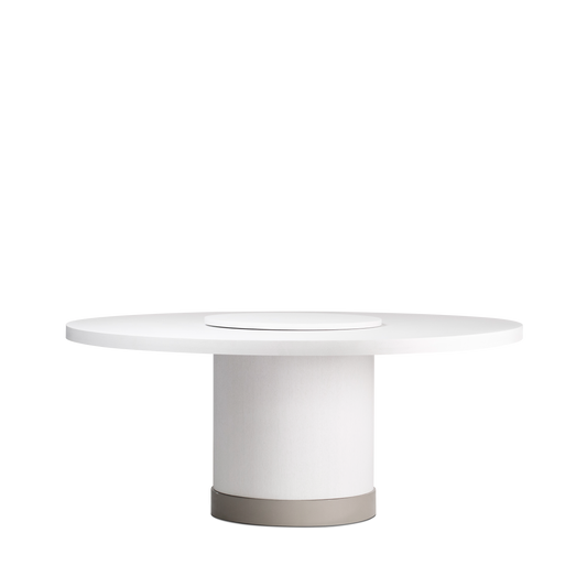 Sandon round white table