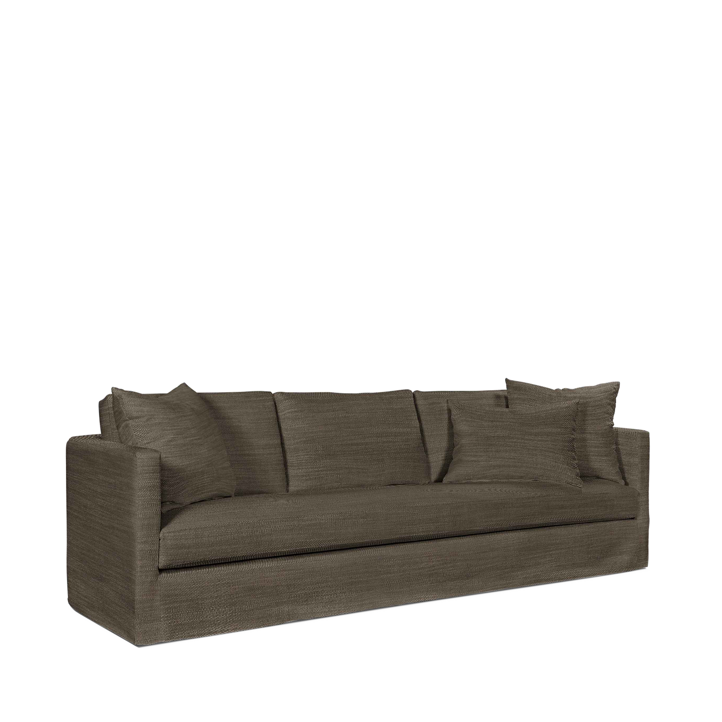 NIDO 4-seater sofa with brown textile