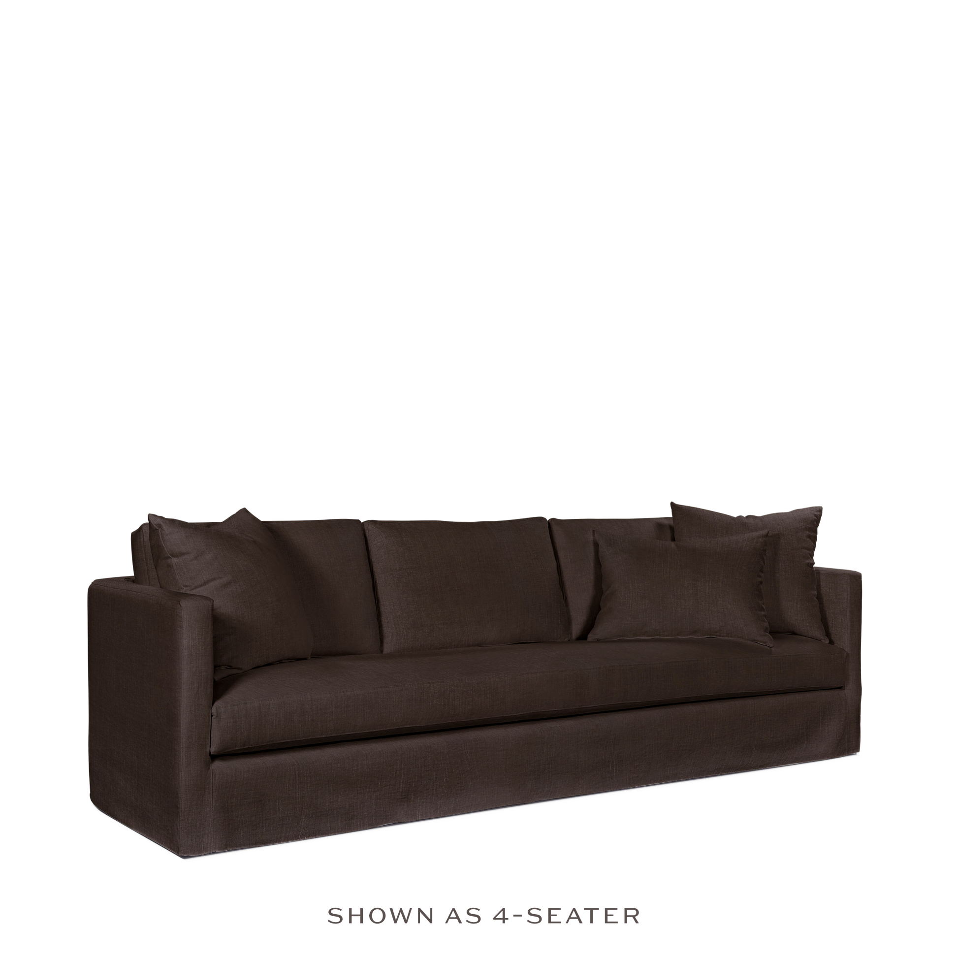 NIDO 3,5-seater sofa with linara brown textile