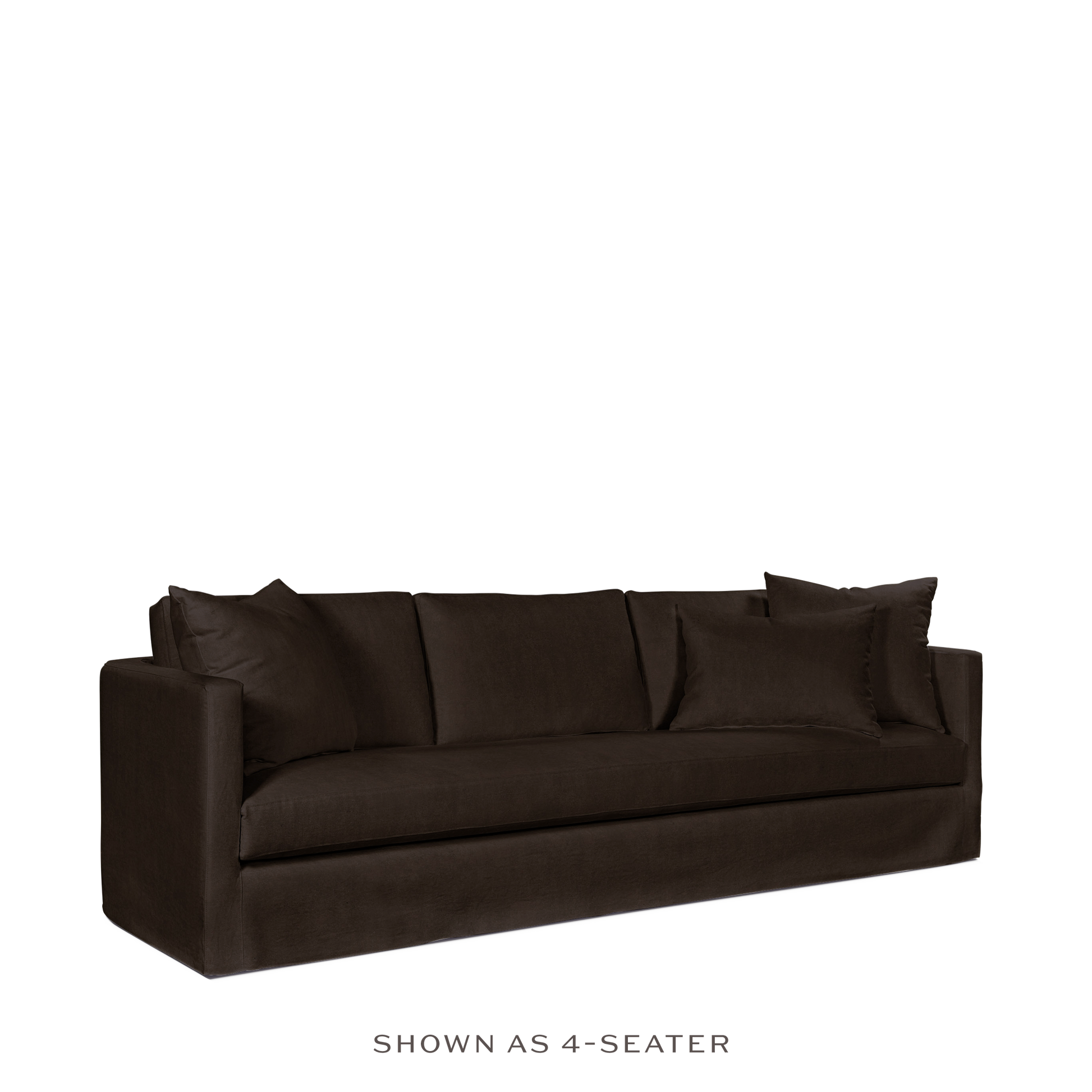 NIDO 3-seater sofa with dark brown textile