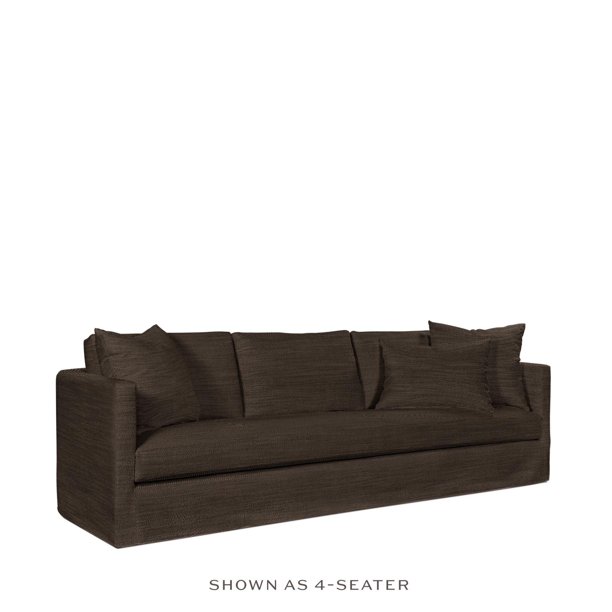 NIDO 3-seater sofa with brown textile