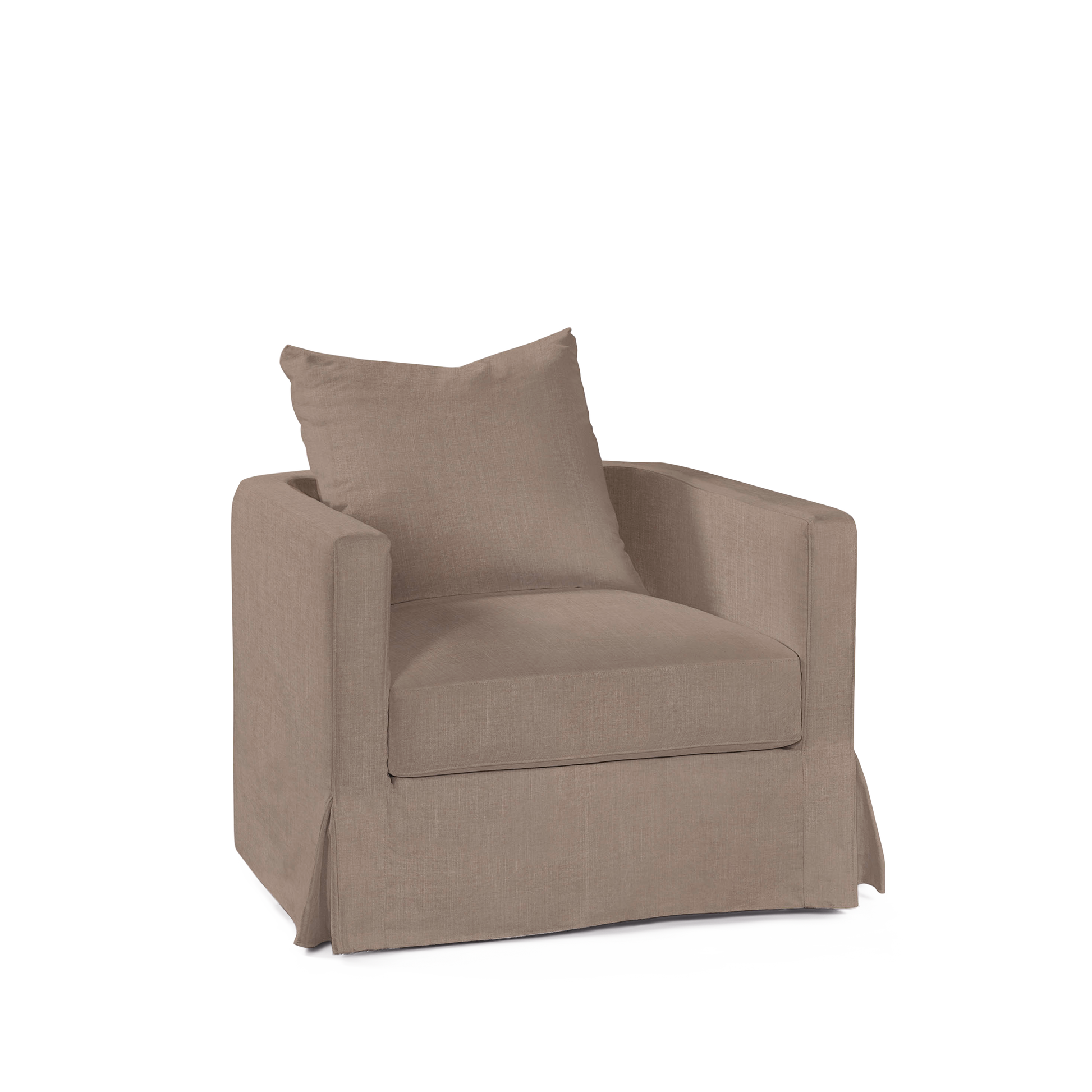 NIDO ARMCHAIR with light brown textile
