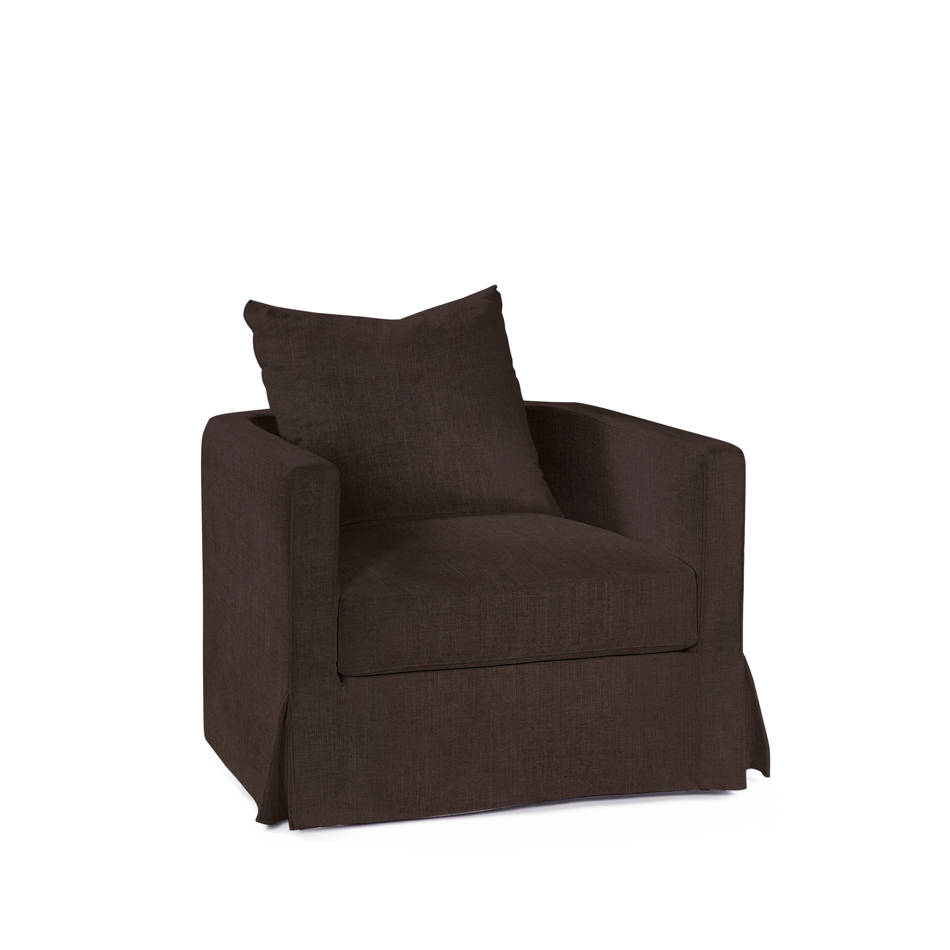 NIDO ARMCHAIR with linara  brown textile
