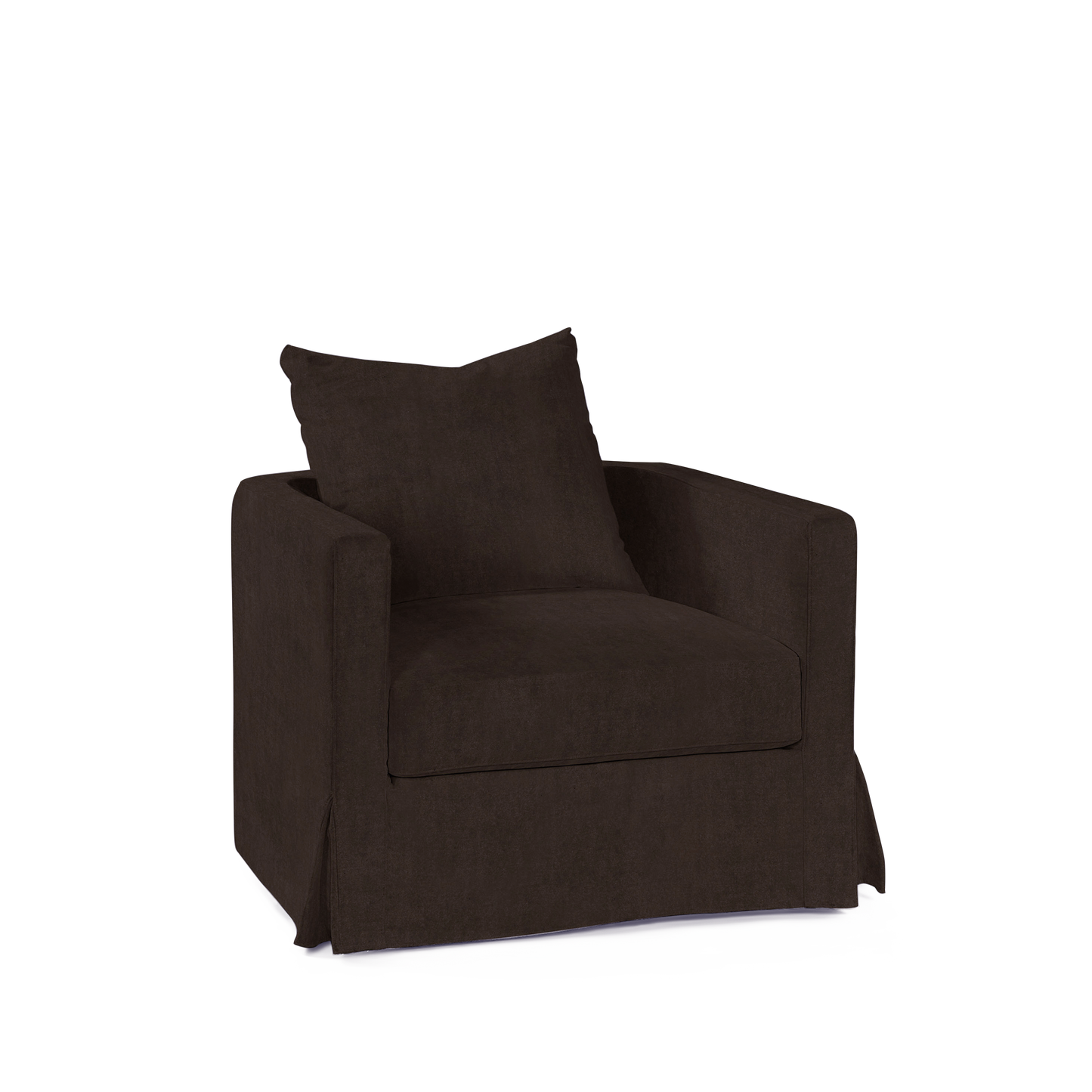 NIDO ARMCHAIR with dark brown textile