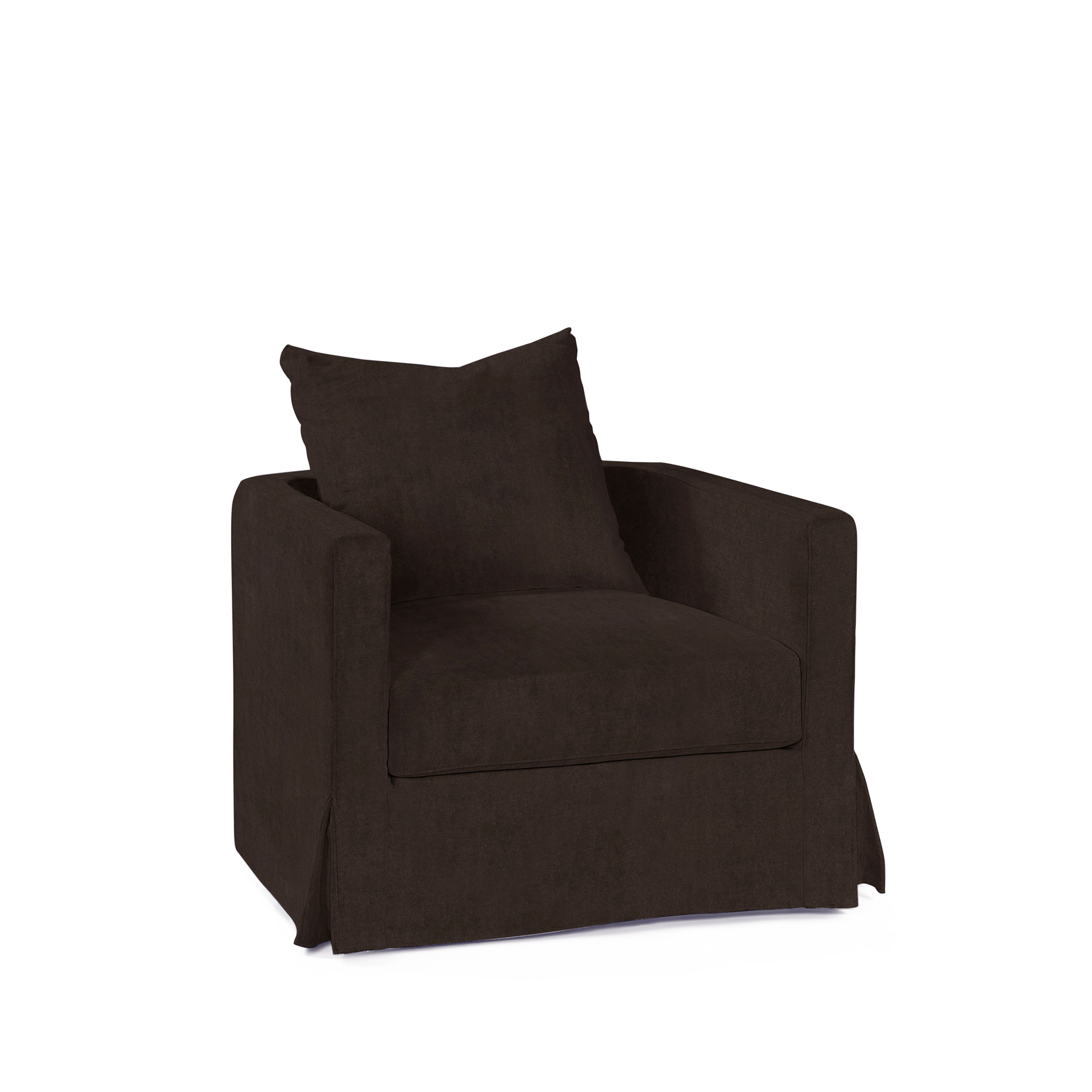NIDO ARMCHAIR with dark brown textile