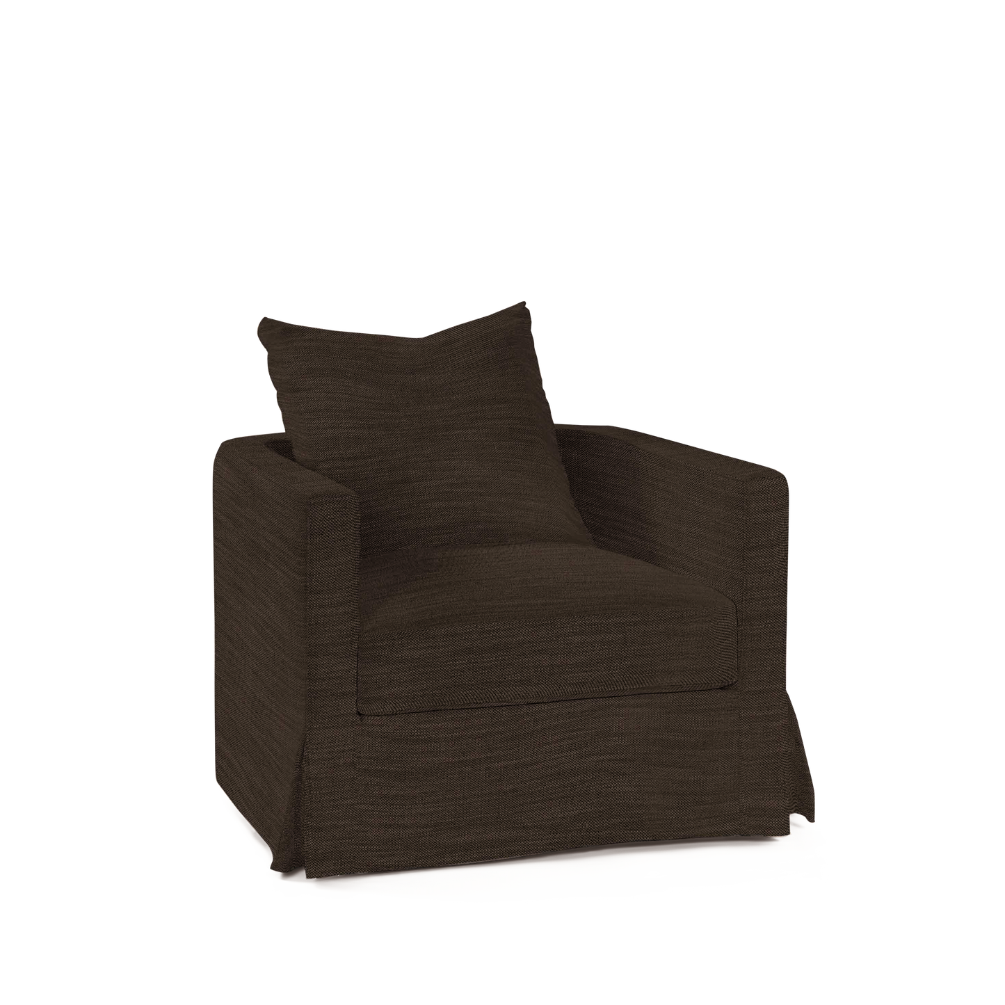 NIDO ARMCHAIR with brown textile