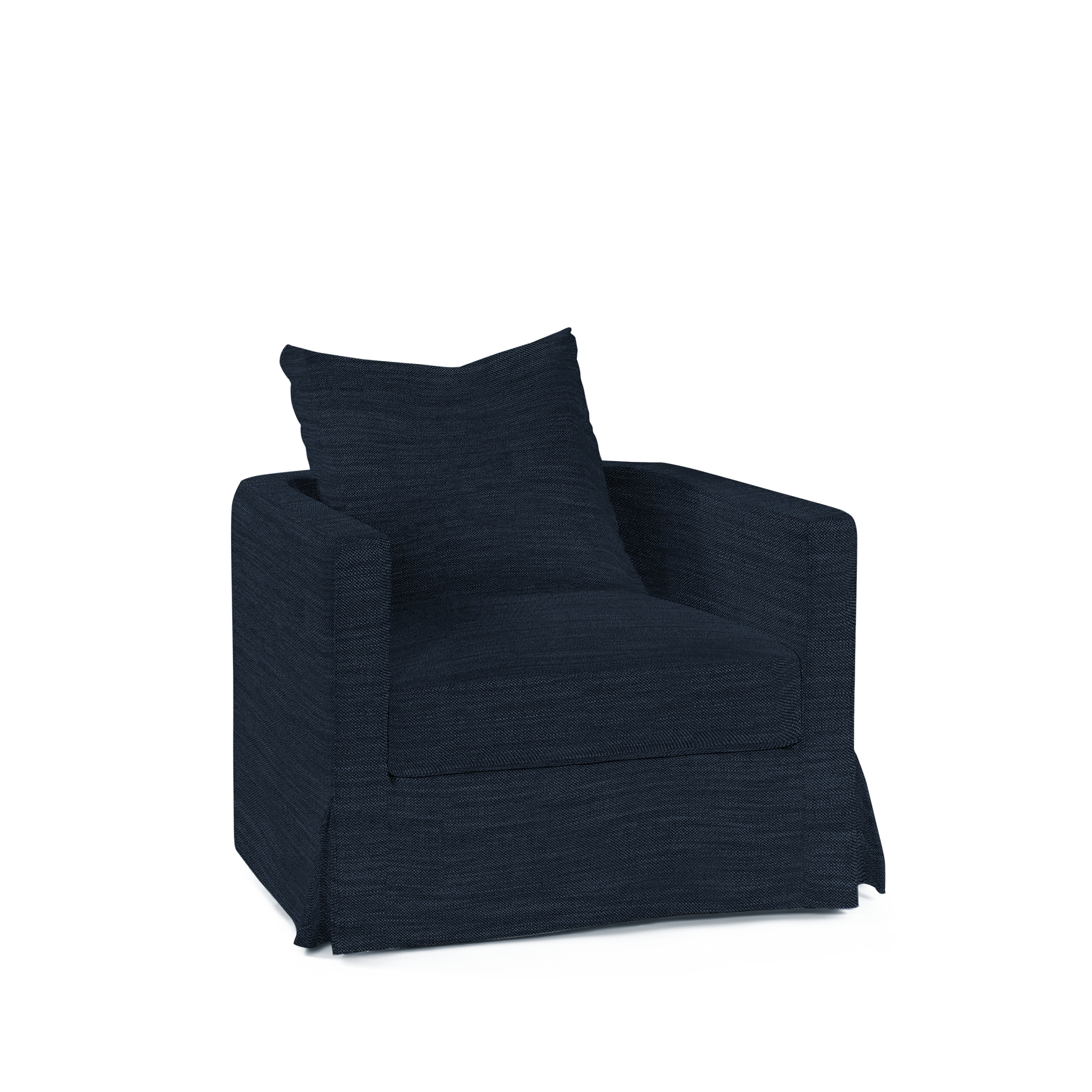 NIDO ARMCHAIR with rocco dark blue textile