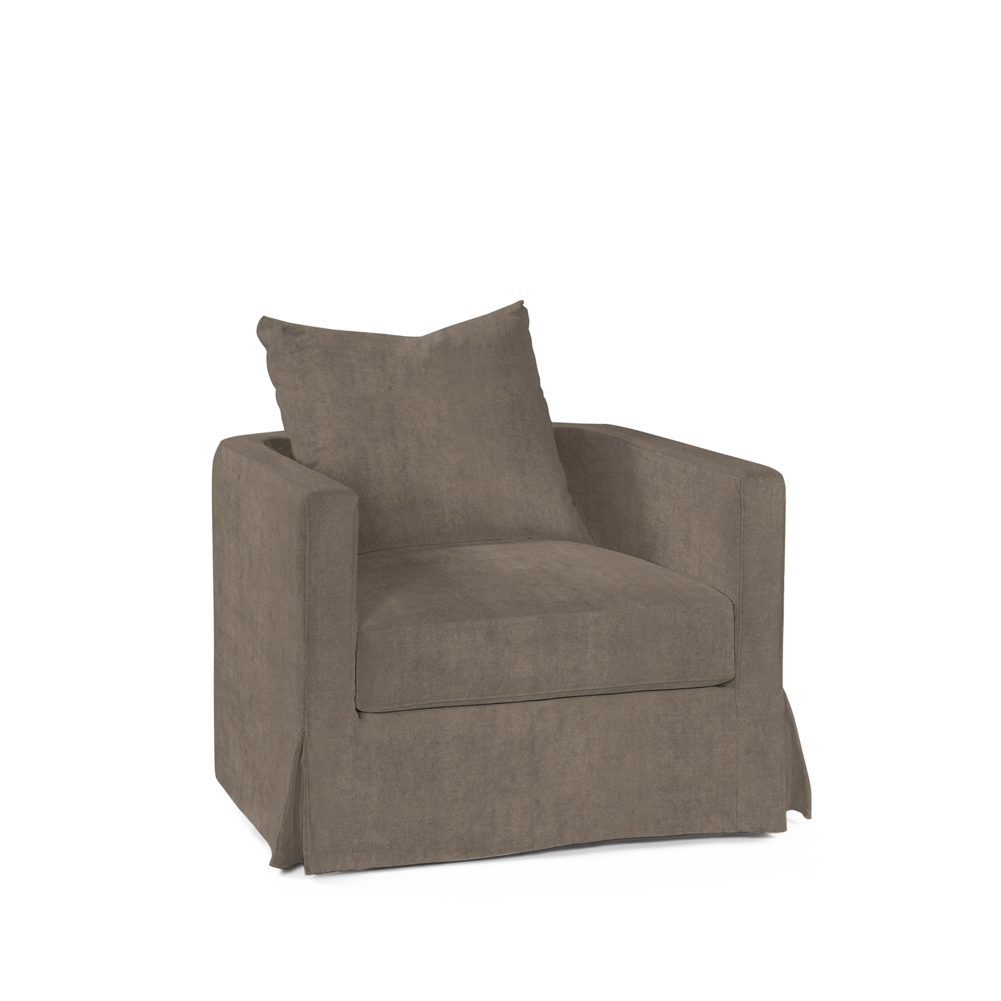 NIDO ARMCHAIR with suede grey textile