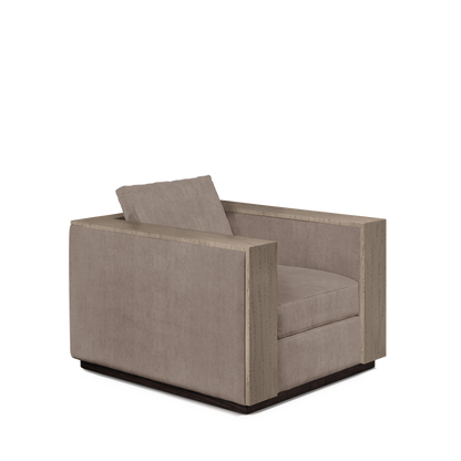 ROBLE ARMCHAIR with grey wood and natural grey wood 