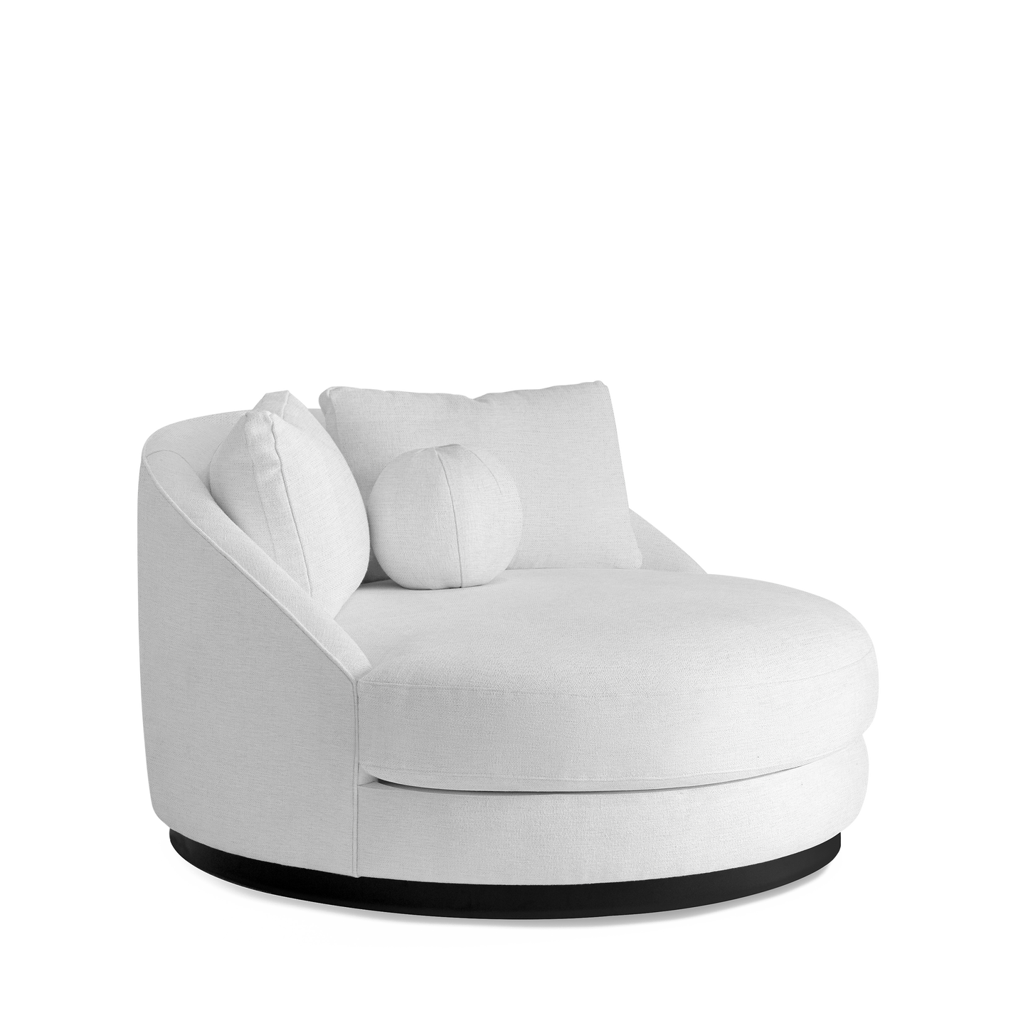 SIESTA Lounge Bed with bolt white textile