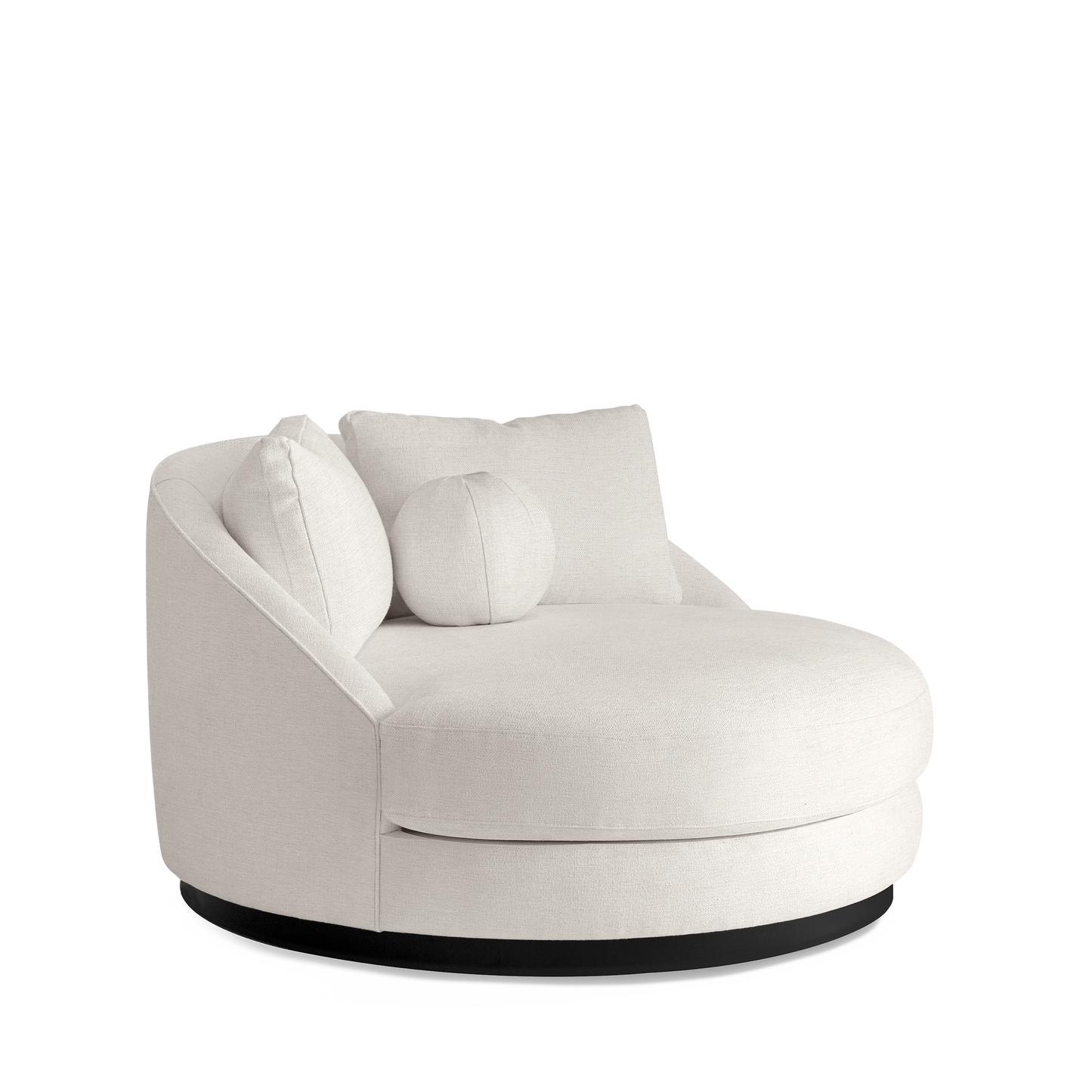 SIESTA Lounge Bed bolt white textile front