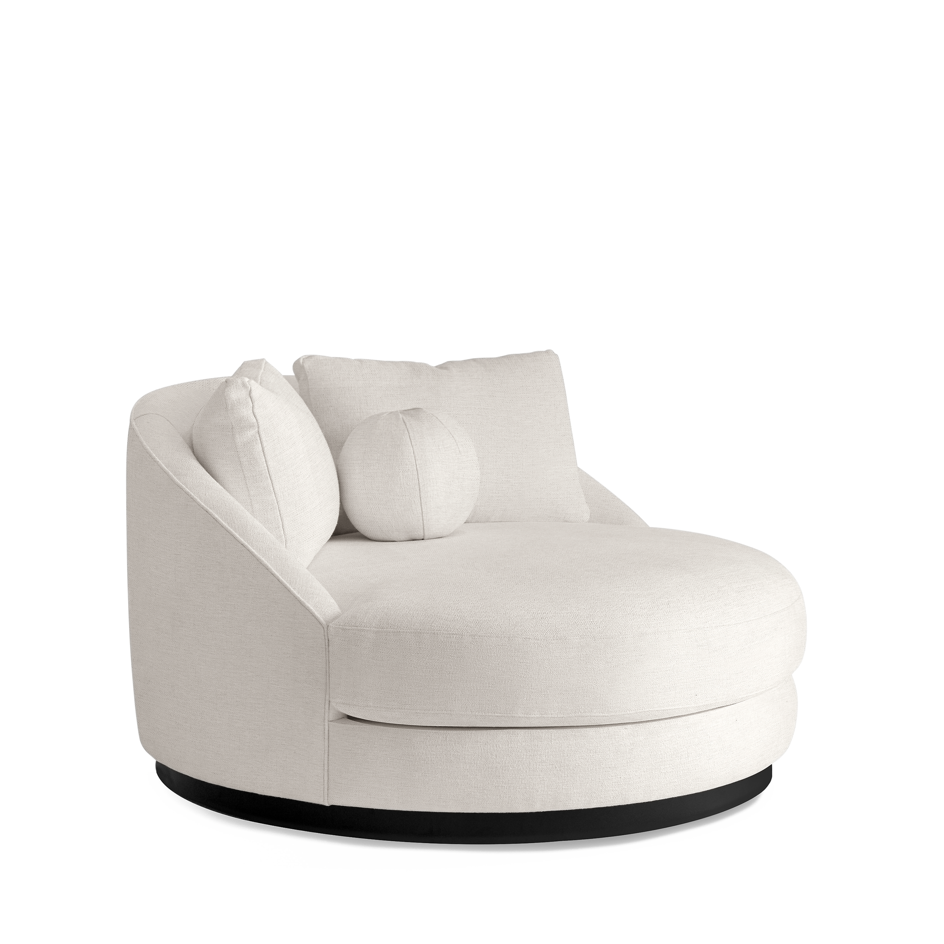 SIESTA Lounge Bed bolt white textile front