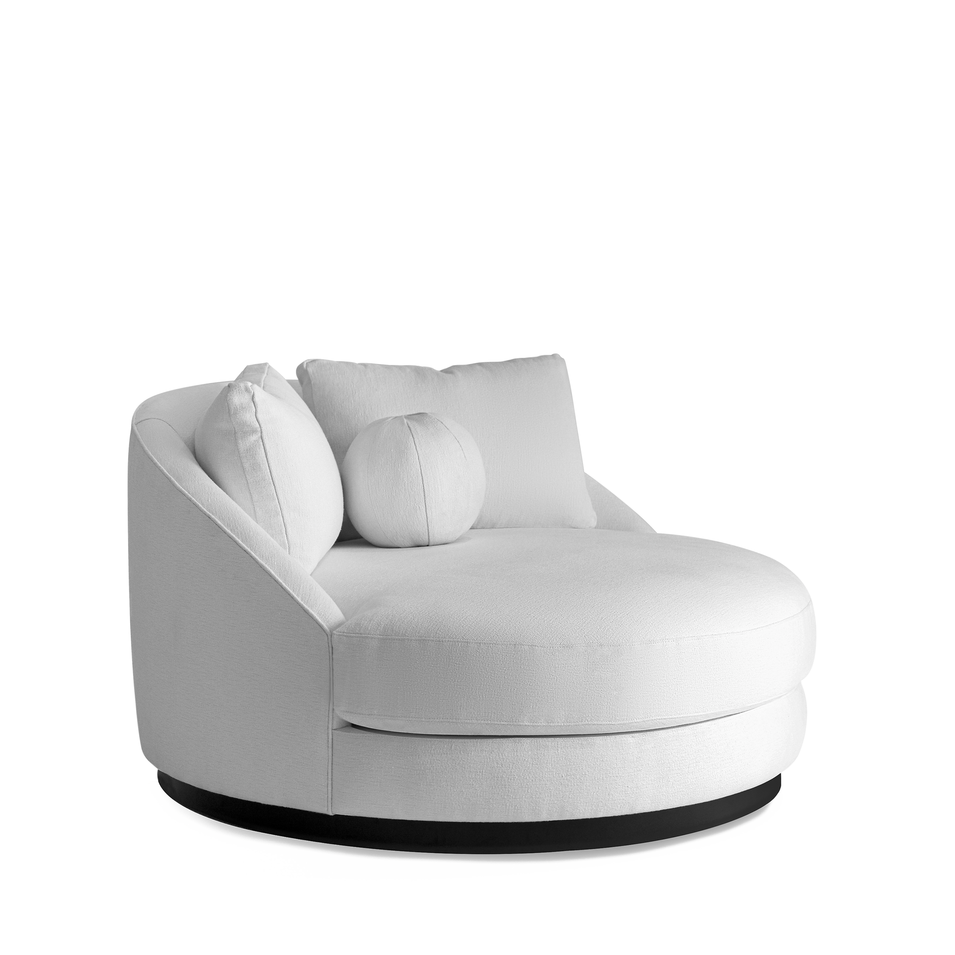 SIESTA Lounge Bed with linara white textile
