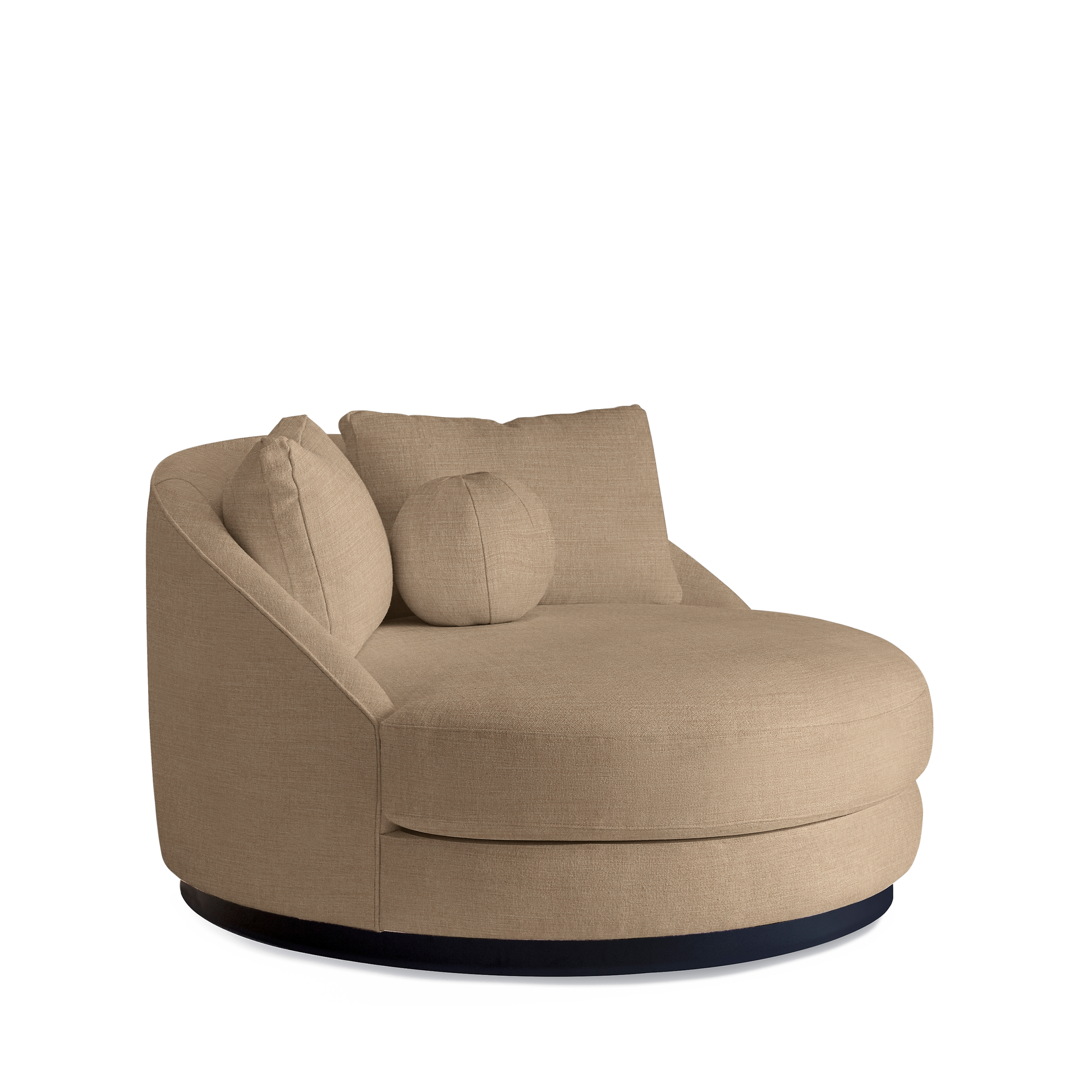 SIESTA Lounge Bed with khaki textile