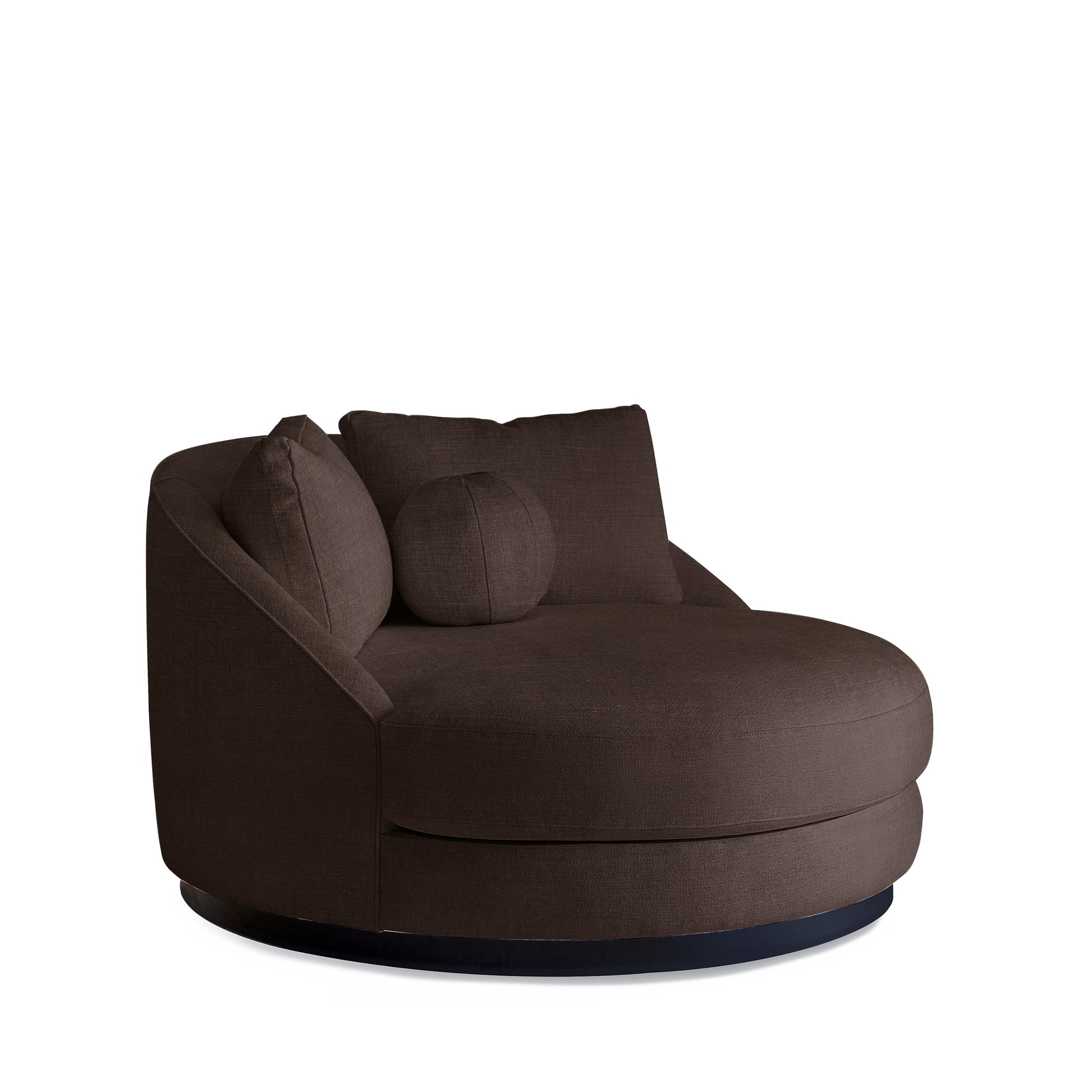 SIESTA Lounge Bed with linara brown textile