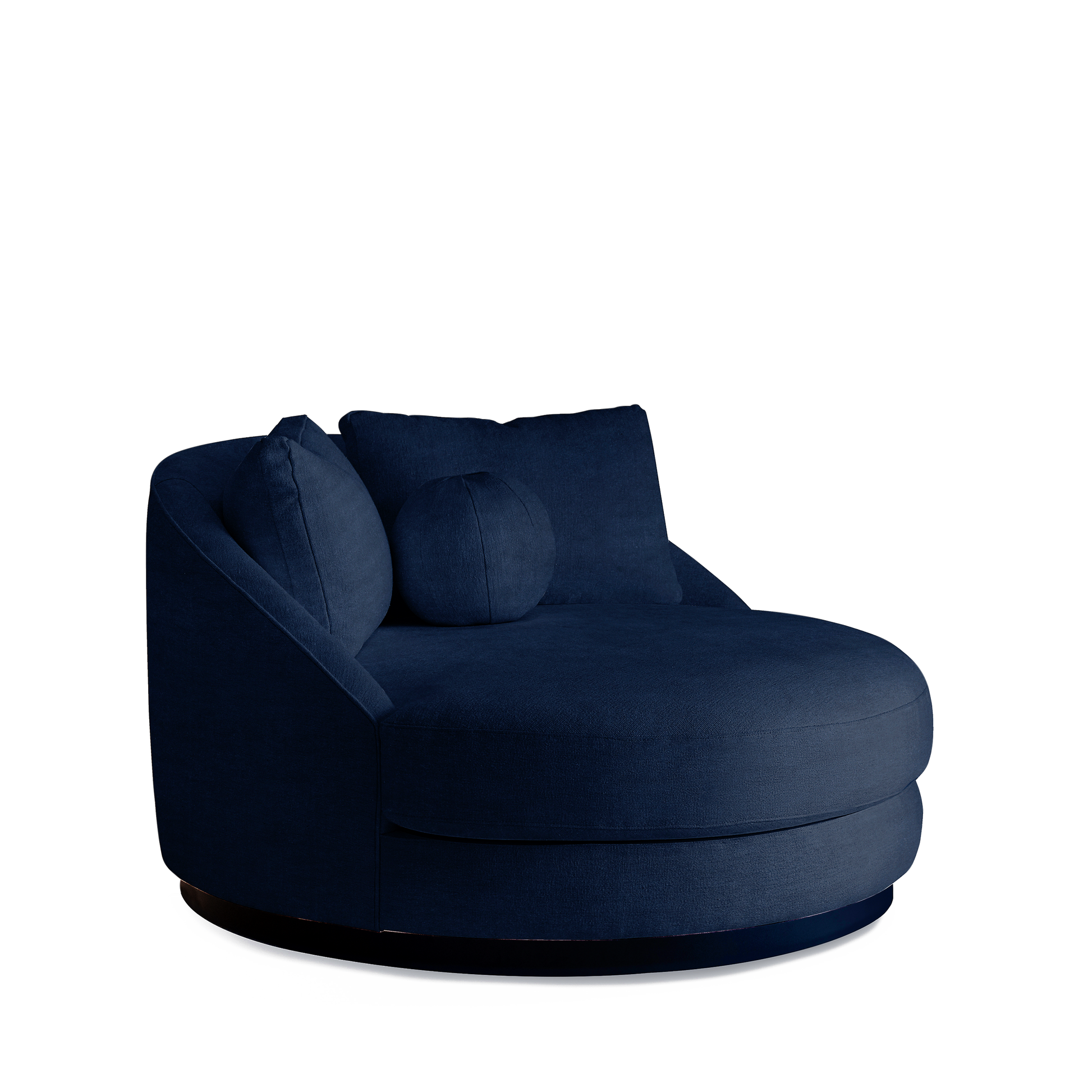 SIESTA Lounge Bed with london dark blue textile 