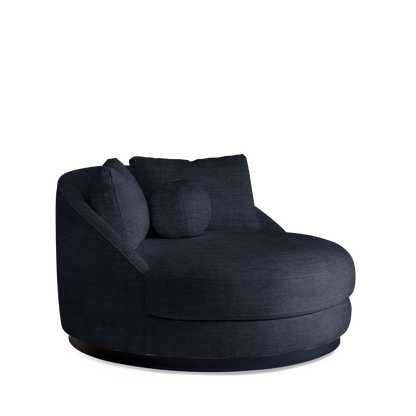 SIESTA Lounge Bed with dark blue textile 