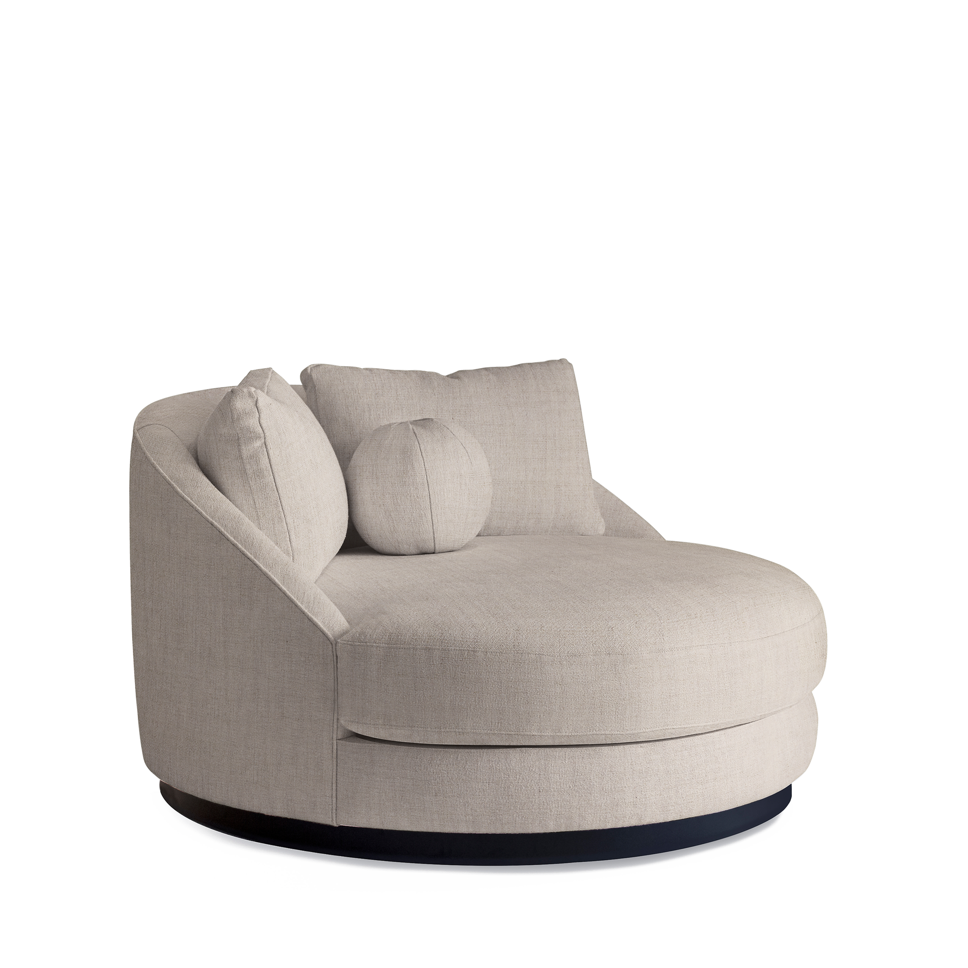 SIESTA Lounge Bed with taupe textile