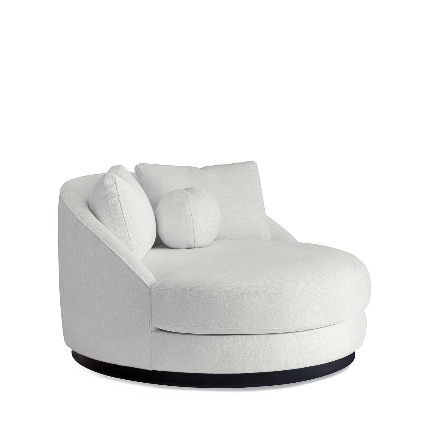 SIESTA Lounge Bed with rocco white textile