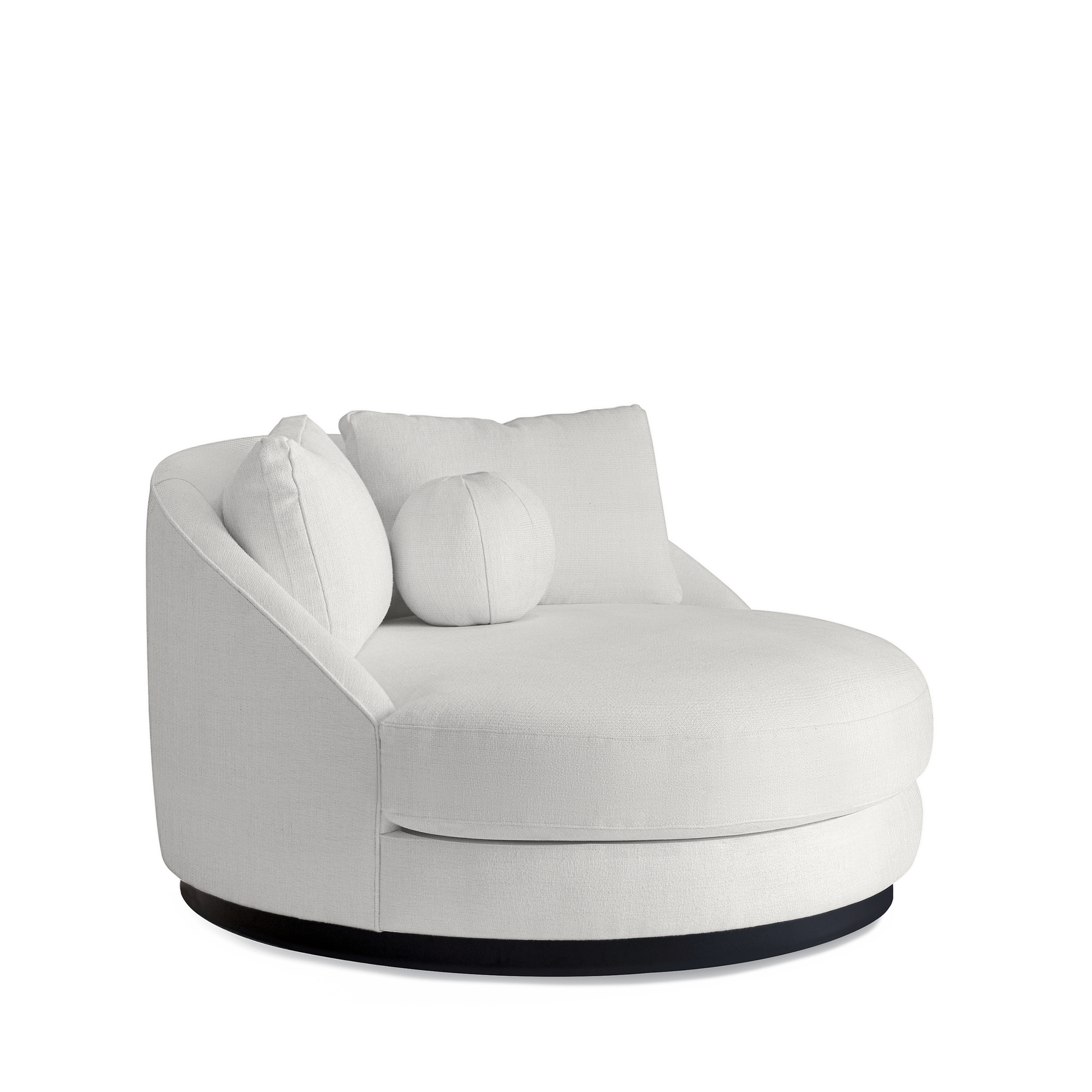 SIESTA Lounge Bed with rocco white textile