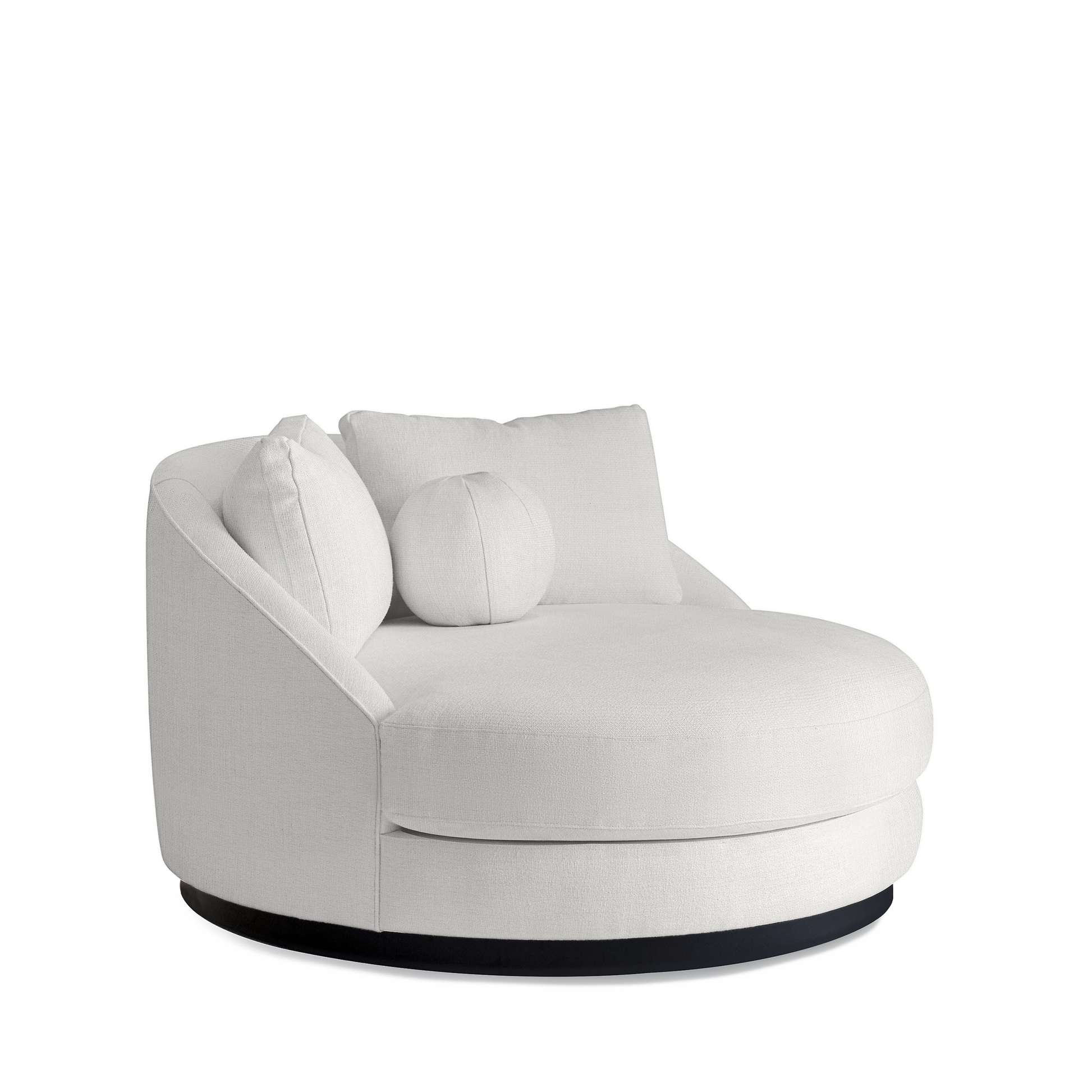 SIESTA Lounge Bed with rocco white textile 