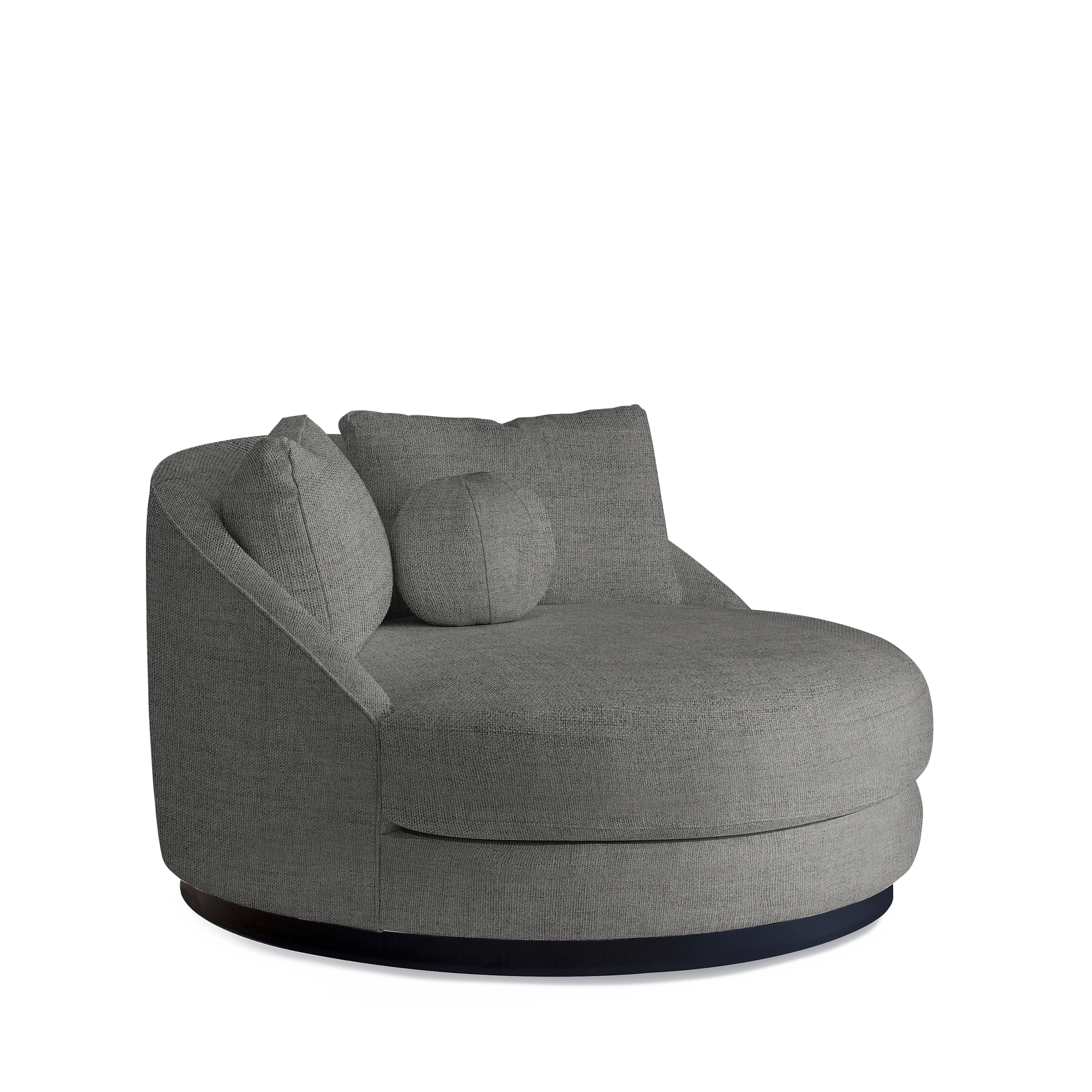 SIESTA Lounge Bed with dark grey wood