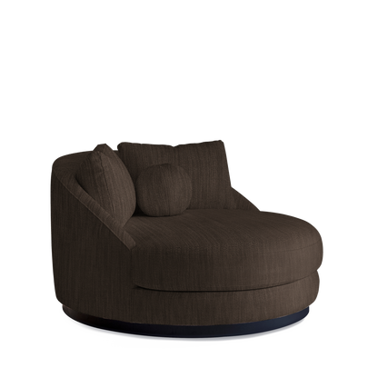 SIESTA Lounge Bed with brown textile 