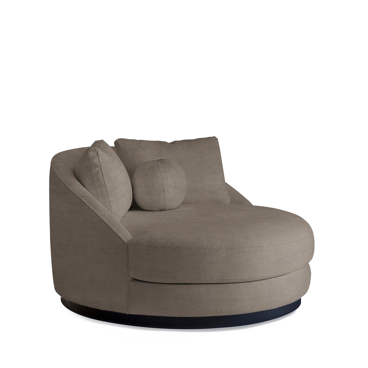 SIESTA Lounge Bed with suede grey textile