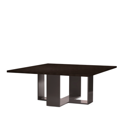 ARENA Square dining table with dark grey table top and moka legs