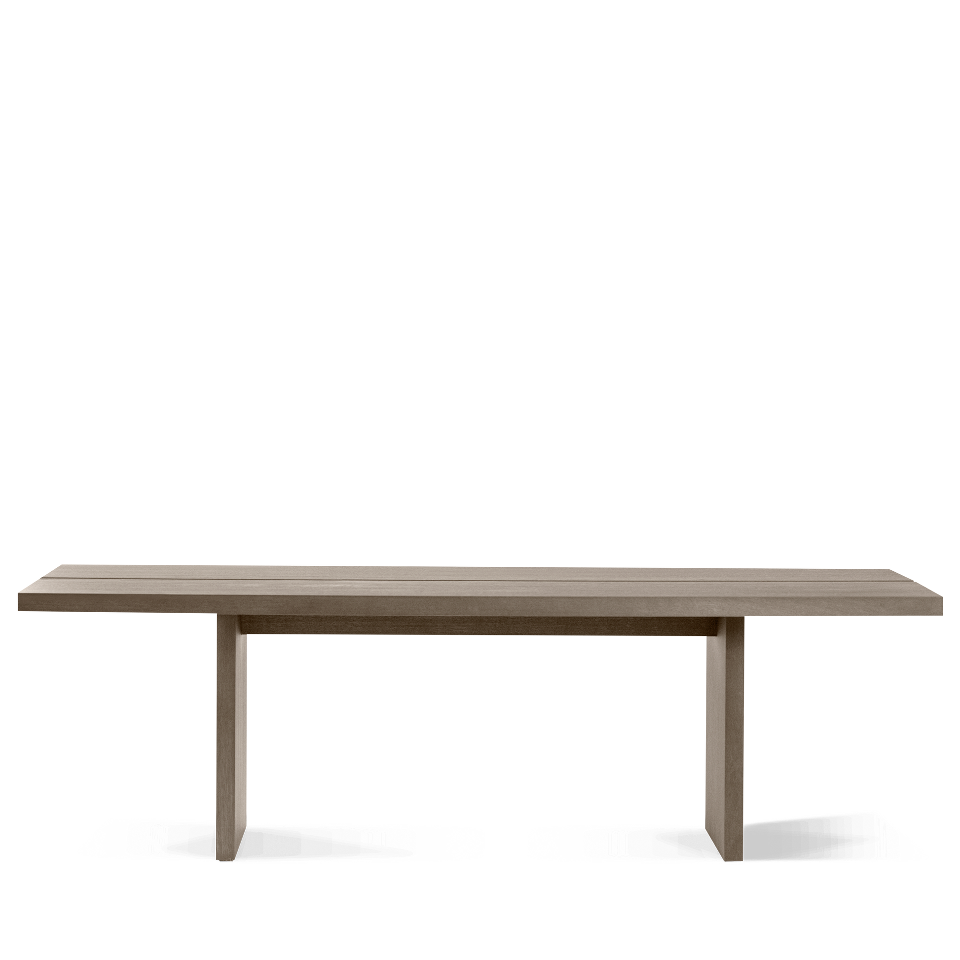 Side view ATALAYA Dining table with natural wood