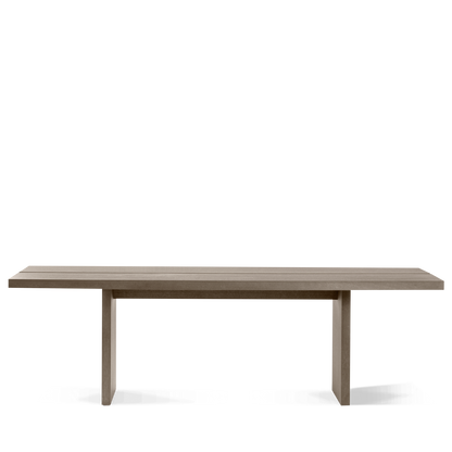Side view ATALAYA Dining table with natural wood