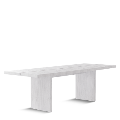 ATALAYA Dining table with white matte wood