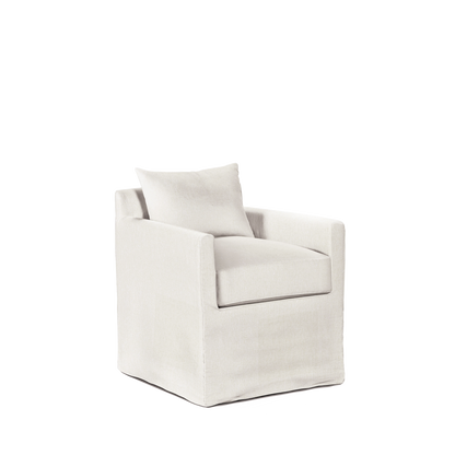 ALBA Dining Chair with bolt white textile 