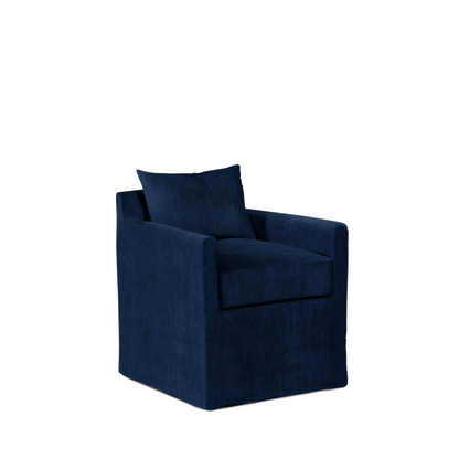 ALBA Dining Chair with London dark blue textile 